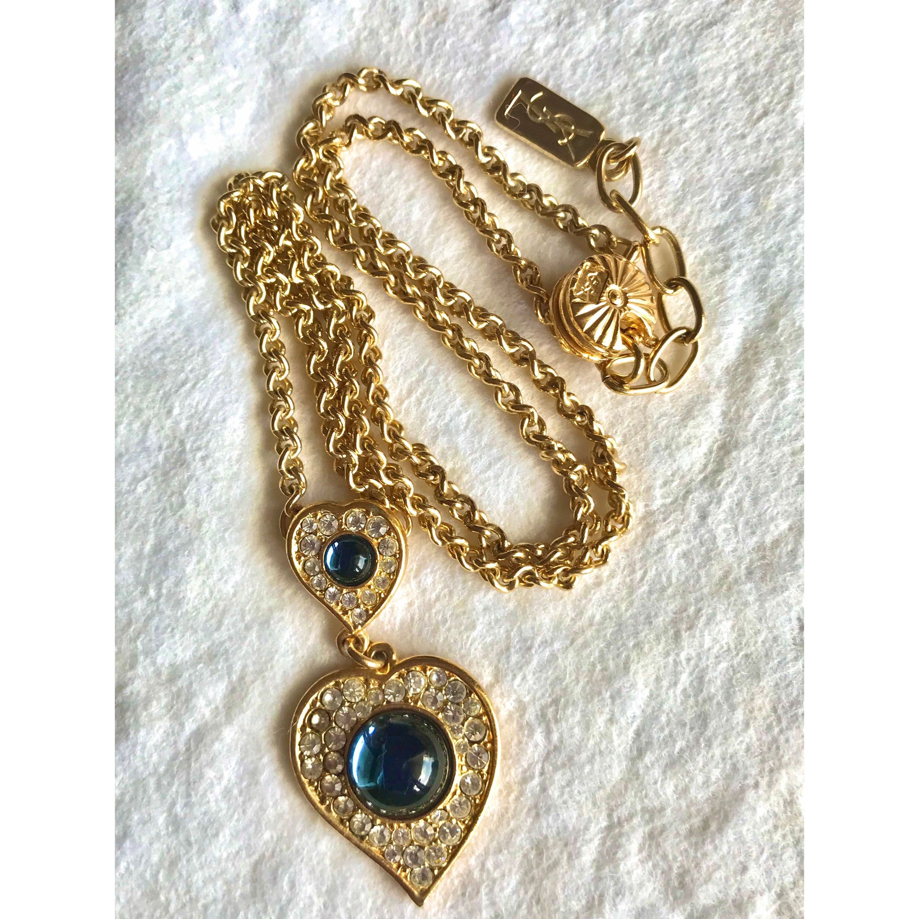Yves Saint Laurent MINT. Vintage Yves Saint Laurent necklace with heart top Size ONE SIZE - 6 Thumbnail