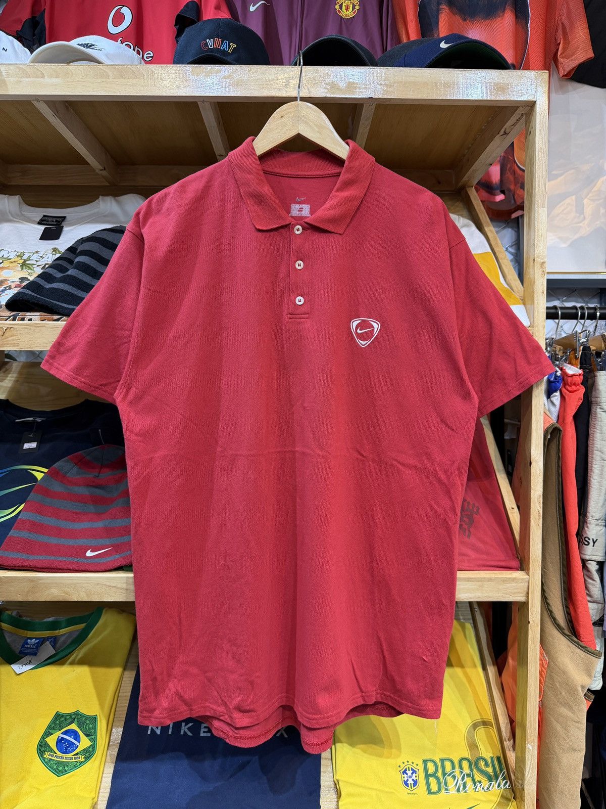 Nike Vintage Nike Total 90 Logo Polo Shirt Size US XL / EU 56 / 4 - 1 Thumbnail