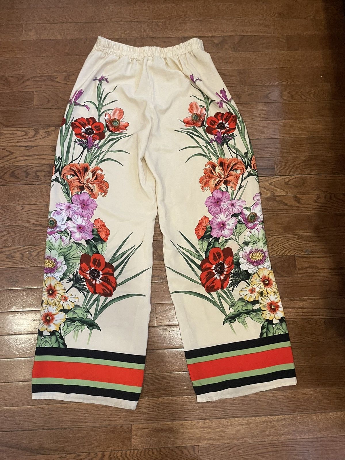 Other Mille Gabrielle cream and white floral palazzo pant Size 28" / US 6 / IT 42 - 6 Thumbnail