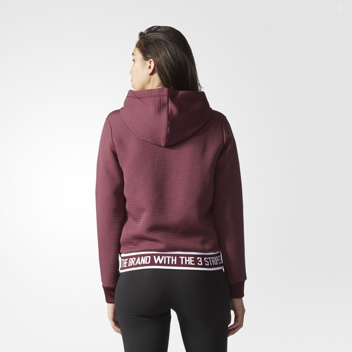 Adidas Adidas Originals Womens Burgundy Trefoil Hoodie Pullover Size S / US 4 / IT 40 - 2 Thumbnail