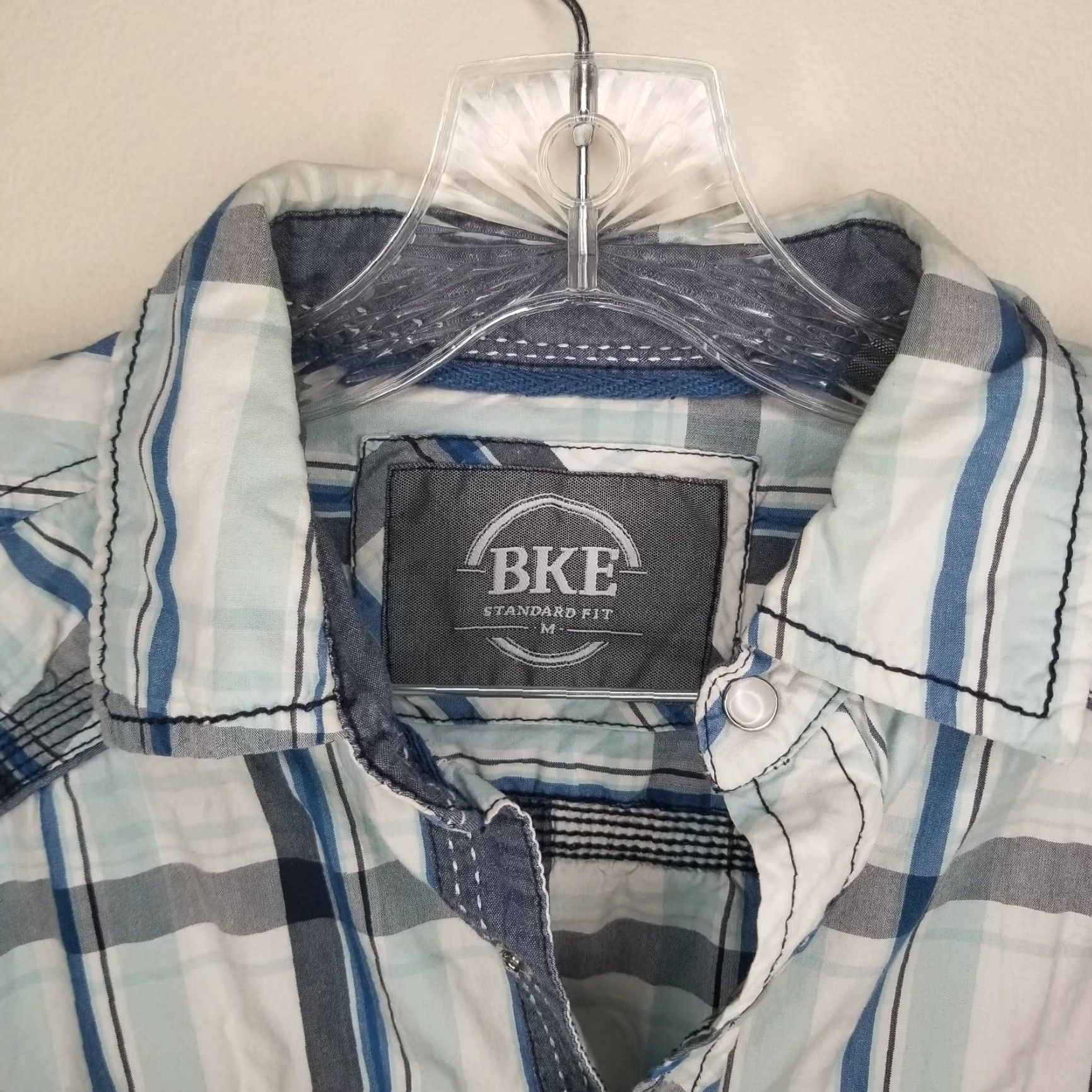 Vintage VINTAGE Buckle BKE Mens Plaid Button-Up Shirt Long Sleeve Size M Blue Standard Fit Size US M / EU 48-50 / 2 - 3 Thumbnail