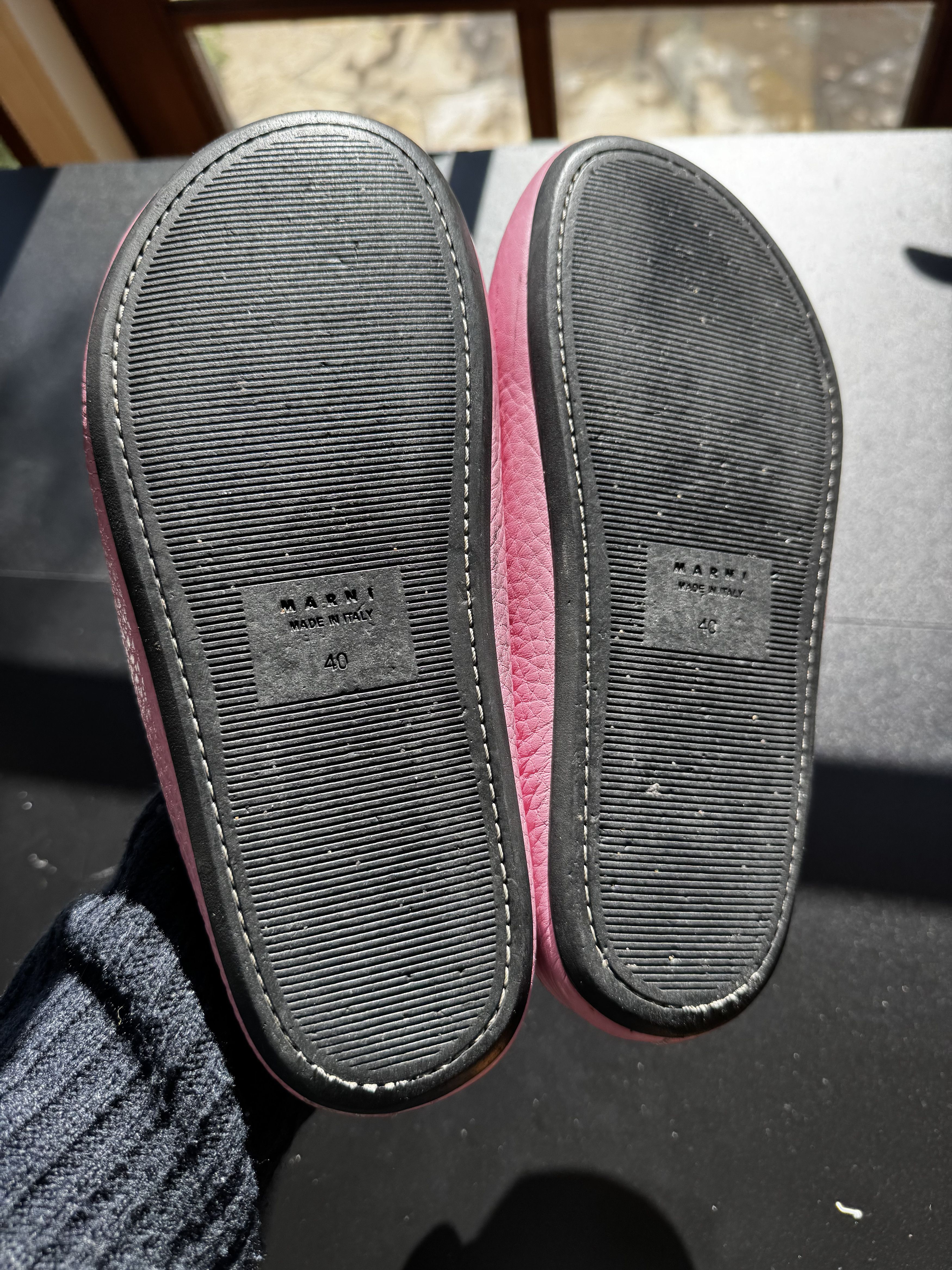 Marni Marni Pink Leather Fussbett Sabot Clog Loafers Size US 7 / EU 40 - 7 Thumbnail