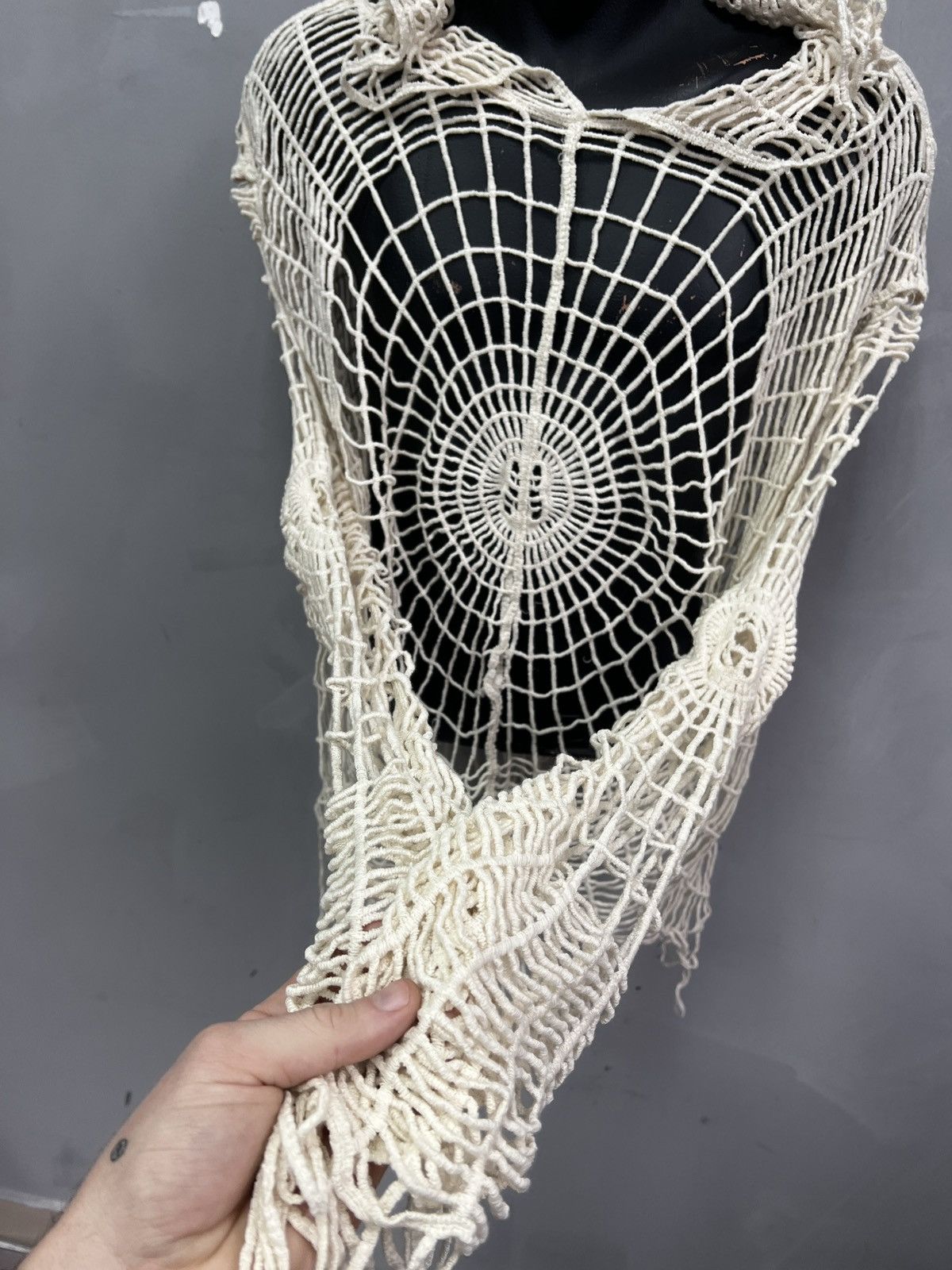 Japanese Brand Spider mesh top hoodie Jean Paul Gaultier style Size US L / EU 52-54 / 3 - 11 Thumbnail