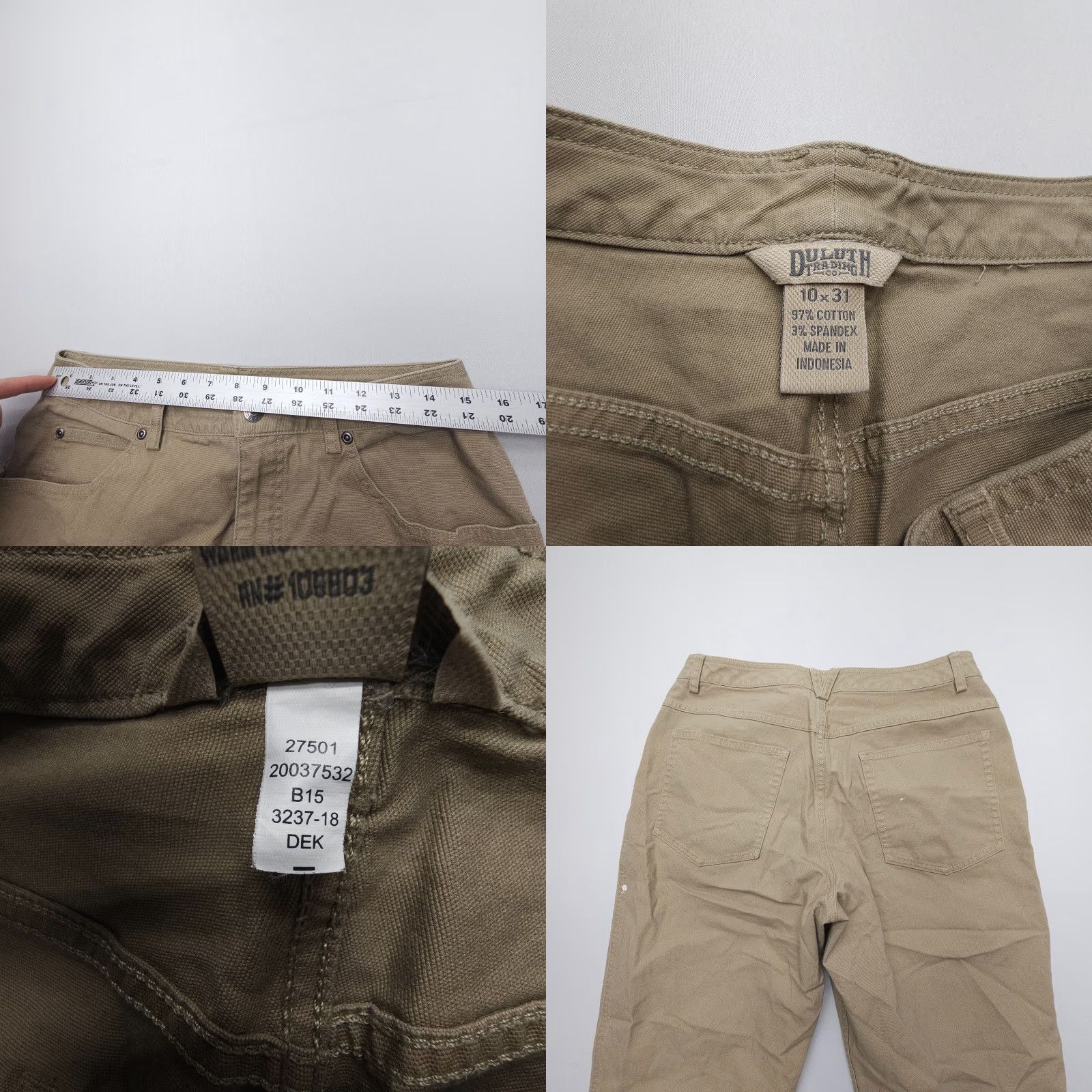 Vintage Duluth DuluthFlex Fire Hose Work Pants Womens 10 x 31 Tan Chino Stretch Pockets Casual, Workwear Modern Regular Size 10 Beige/Khaki Womens Size 32" / US 10 / IT 46 - 8 Thumbnail