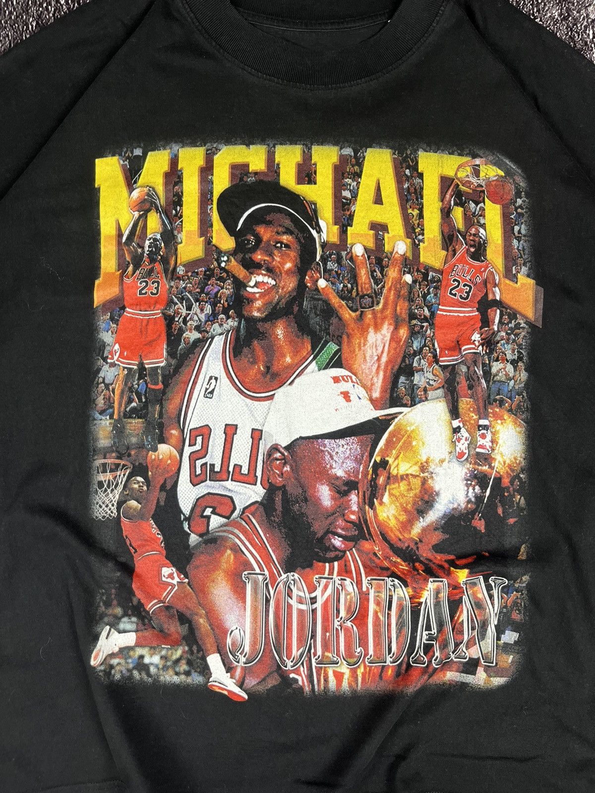 Other Crazy Tee Jordan Greatest Off All Time Vintage Style T-Shirt Size US XL / EU 56 / 4 - 3 Thumbnail