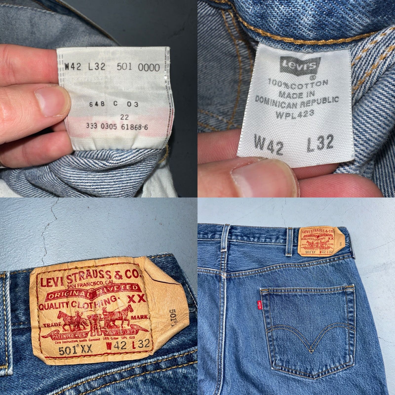 Levi's VINTAGE Levi's 501 Jeans Men Classic Straight Blue Denim 42x32 90s Mid Rise 10-12 in Regular Size US 42 / EU 58 - 9 Thumbnail