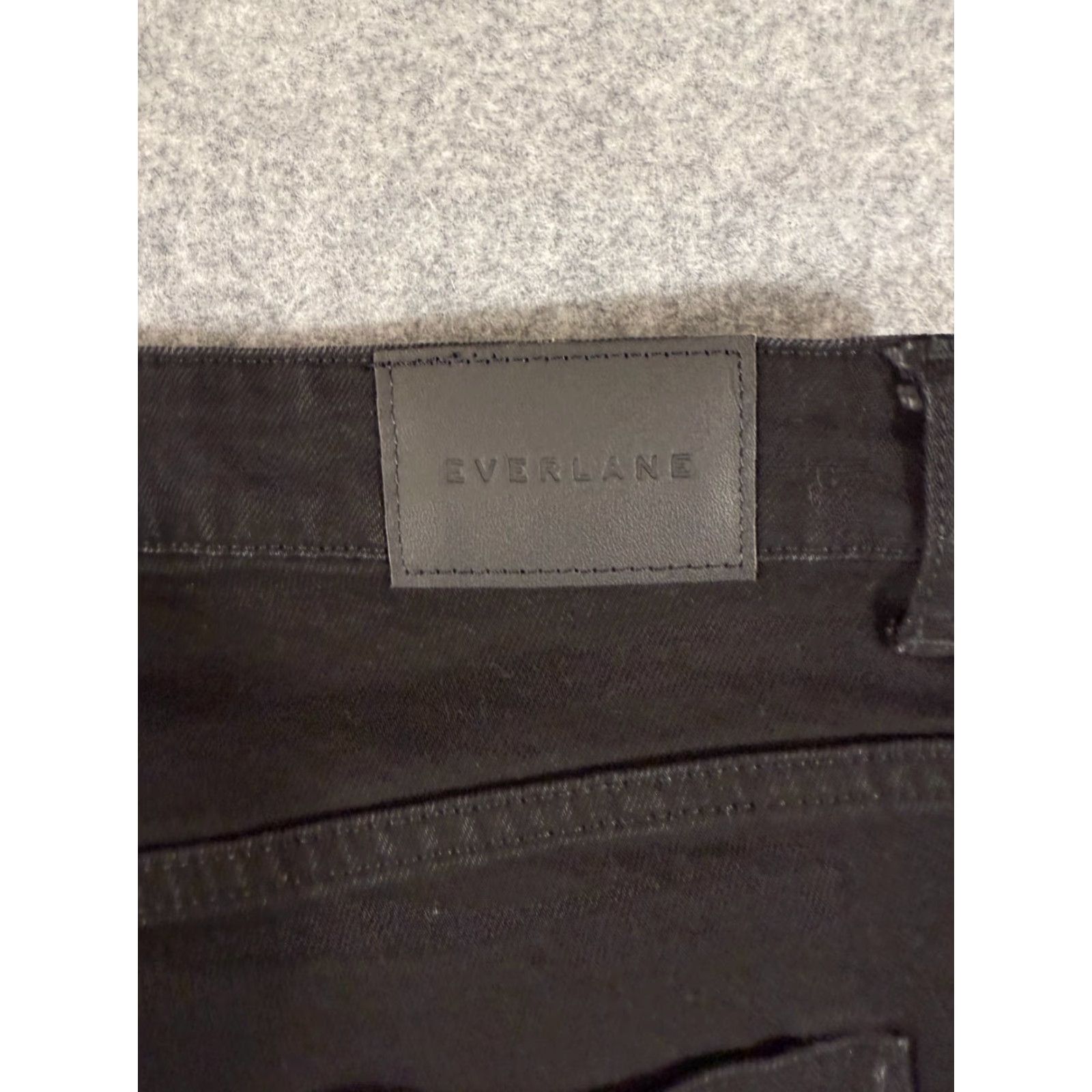 Everlane Everlane Jeans Womens 34R Black Denim Cotton Curvy High Waist Straight Leg Jeans Size 24" / US 00 / IT 34 - 6 Thumbnail