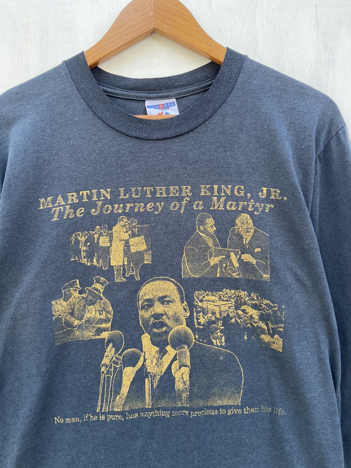 Rap Tees 🔥 Vintage 90s Vintage Martin Luther t shirt long sleeve Size US M / EU 48-50 / 2 - 1 Thumbnail