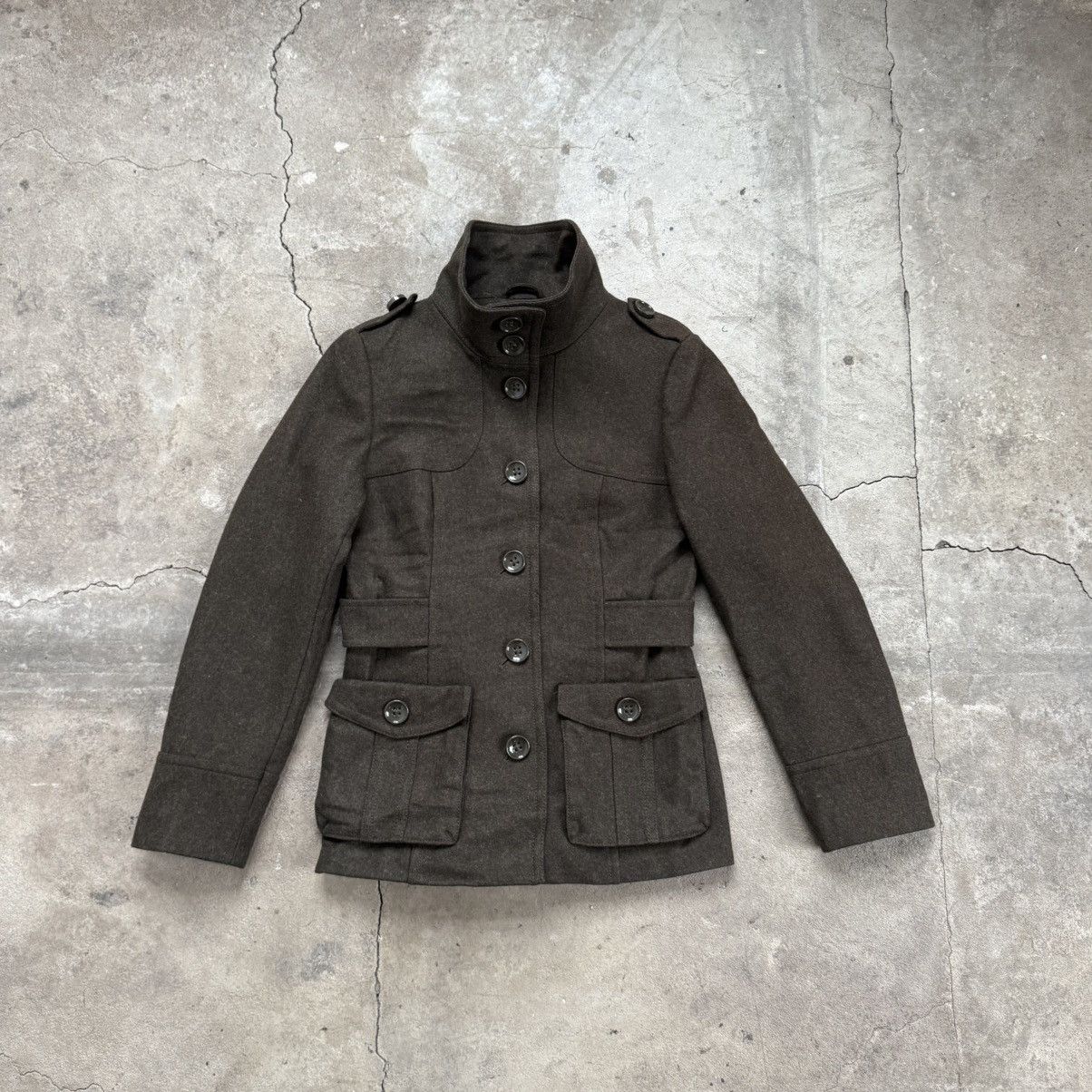 H&M H&M Khaki Wool Military Chic Coat Jacket Size M / US 6-8 / IT 42-44 - 1 Thumbnail