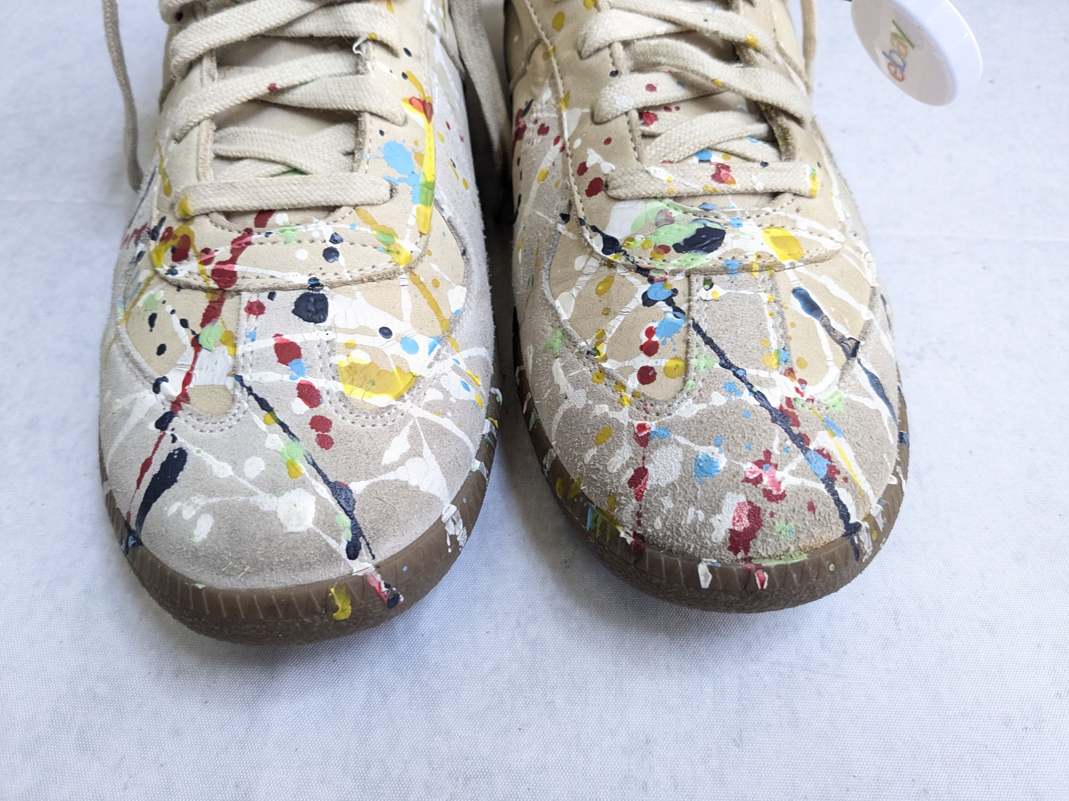 Maison Margiela Maison Margiela Replica GAT 11 44 Paint Splatter Beige Size US 11 / EU 44 - 4 Thumbnail
