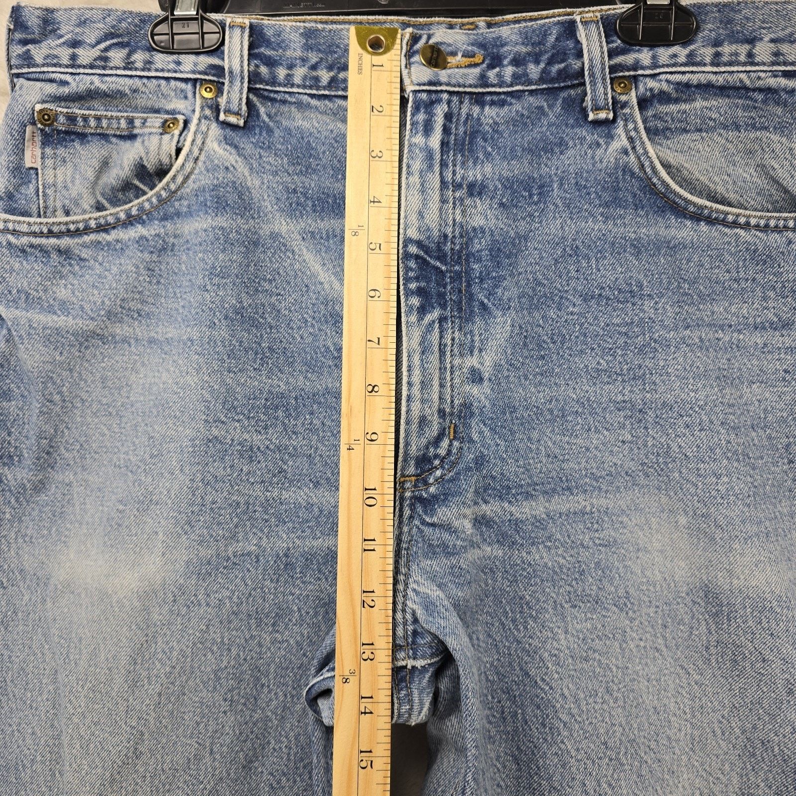 Carhartt Carhartt Jeans Mens 38x36 Blue Relaxed Fit B17 DST Faded Size US 38 / EU 54 - 11 Thumbnail