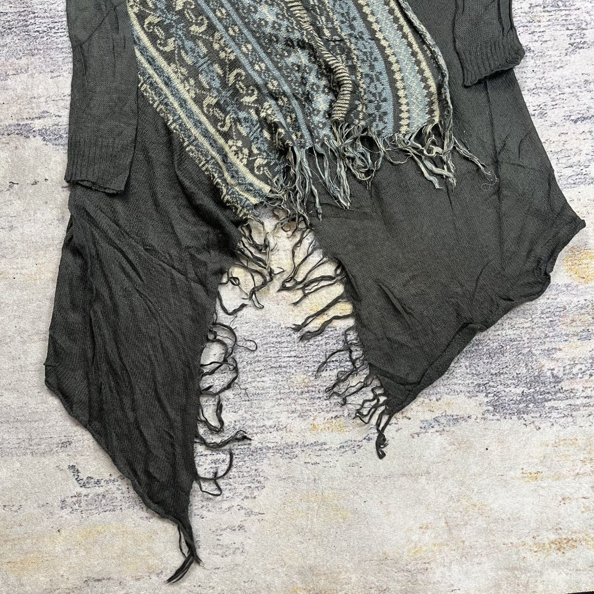 Le Grande Bleu (L.G.B.) BBP fringe knit outer cardigan vkei grunge style Size US L / EU 52-54 / 3 - 5 Thumbnail