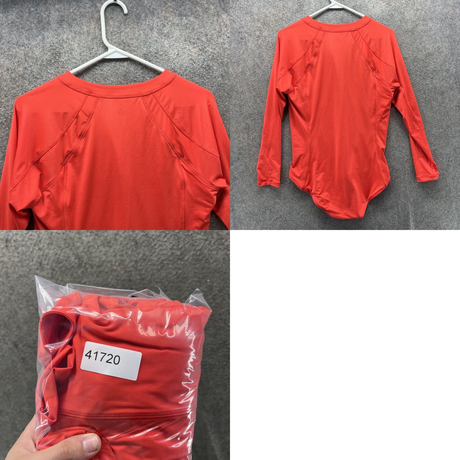 Athleta Athleta One Piece Swimsuit Womens L Orange Long Sleeve Zip Front Rashguard Shirt Swim Size L / US 10 / IT 46 - 8 Thumbnail