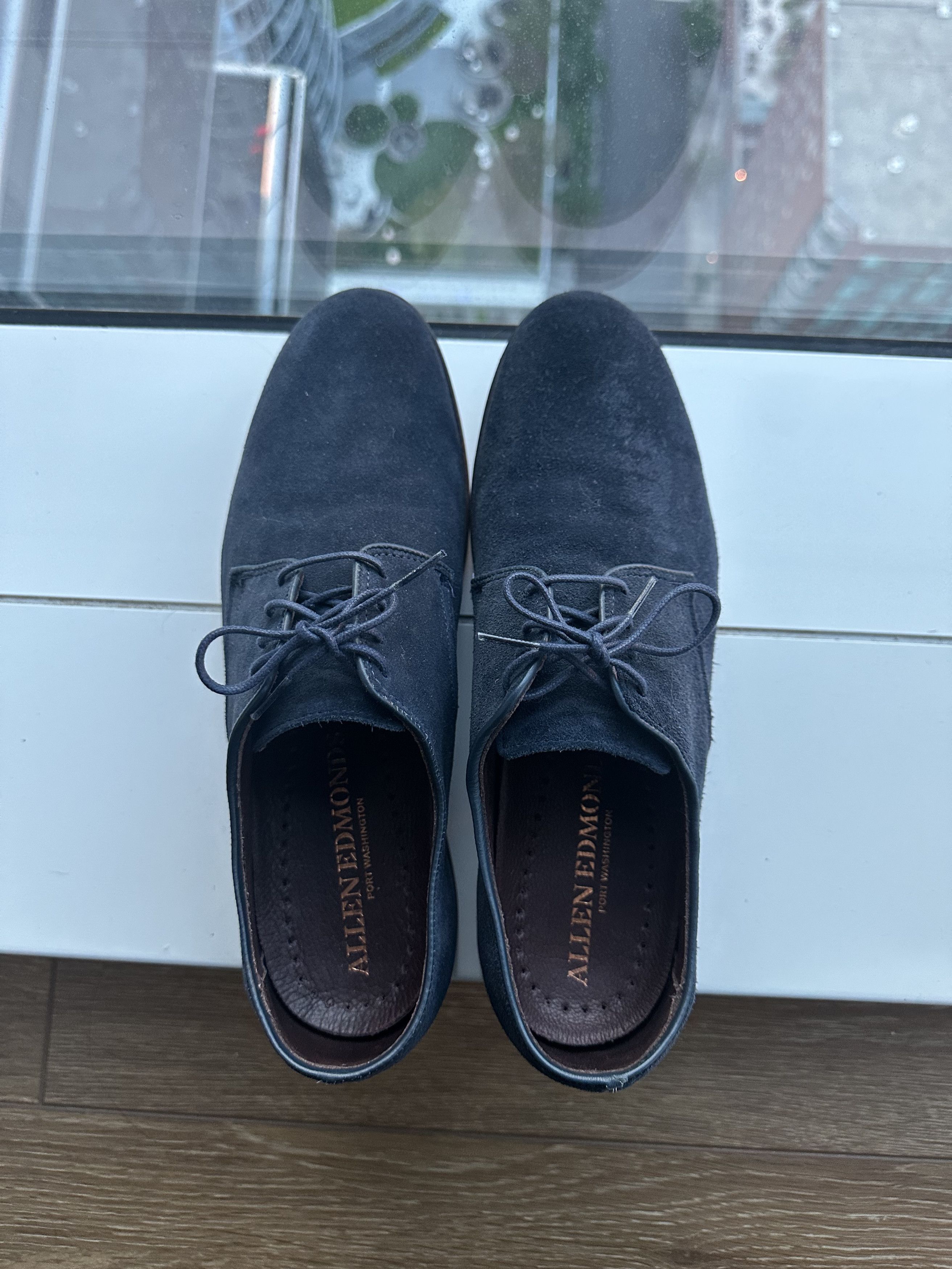 Allen Edmonds Allen Edmonds Nomad Buck Plain Toe Derby Navy Blue Suede Size US 9.5 / EU 42-43 - 3 Thumbnail