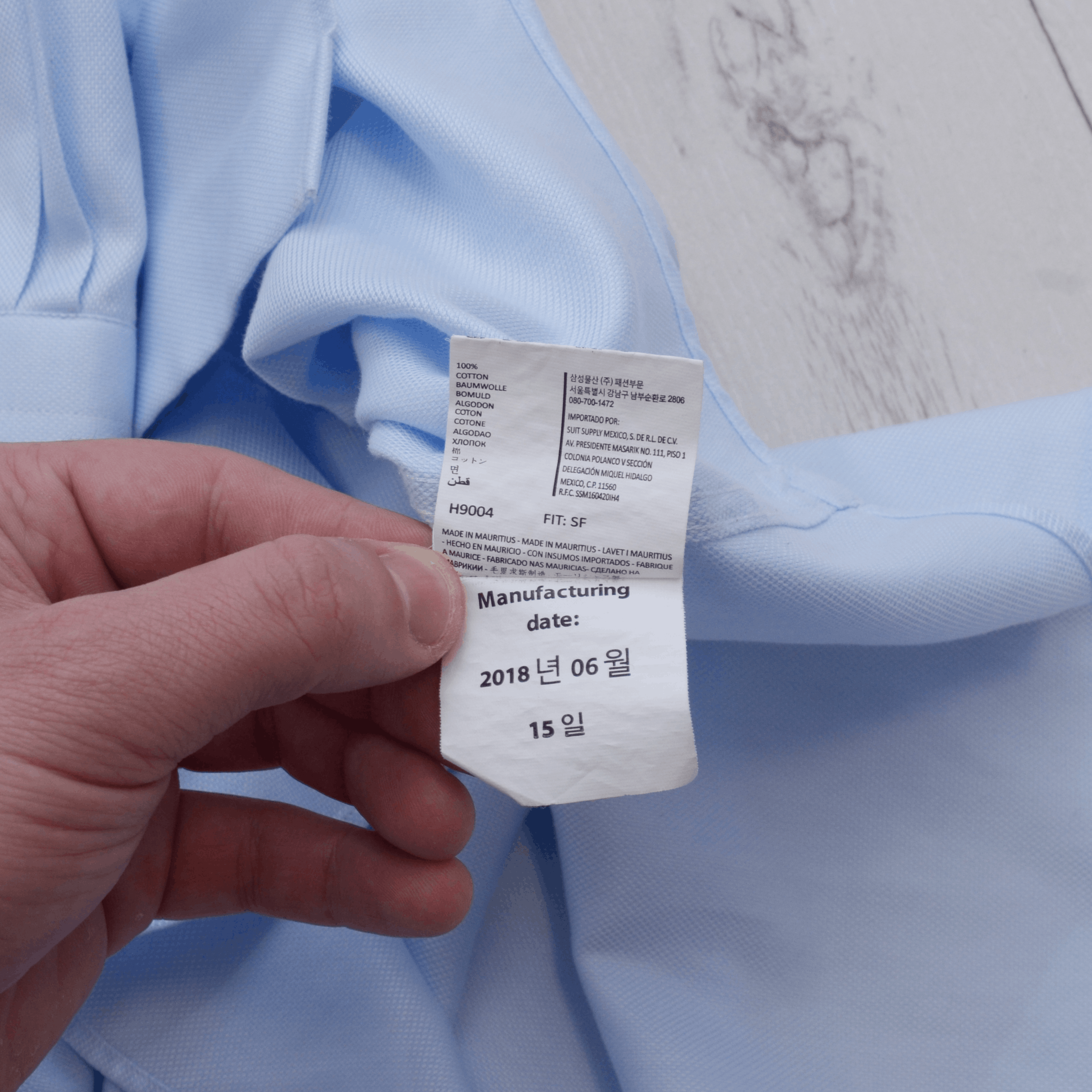 Suitsupply Suitsupply Soild Shirt Cotton TRAVELLER SLIM Blue size 40 Size US M / EU 48-50 / 2 - 9 Thumbnail