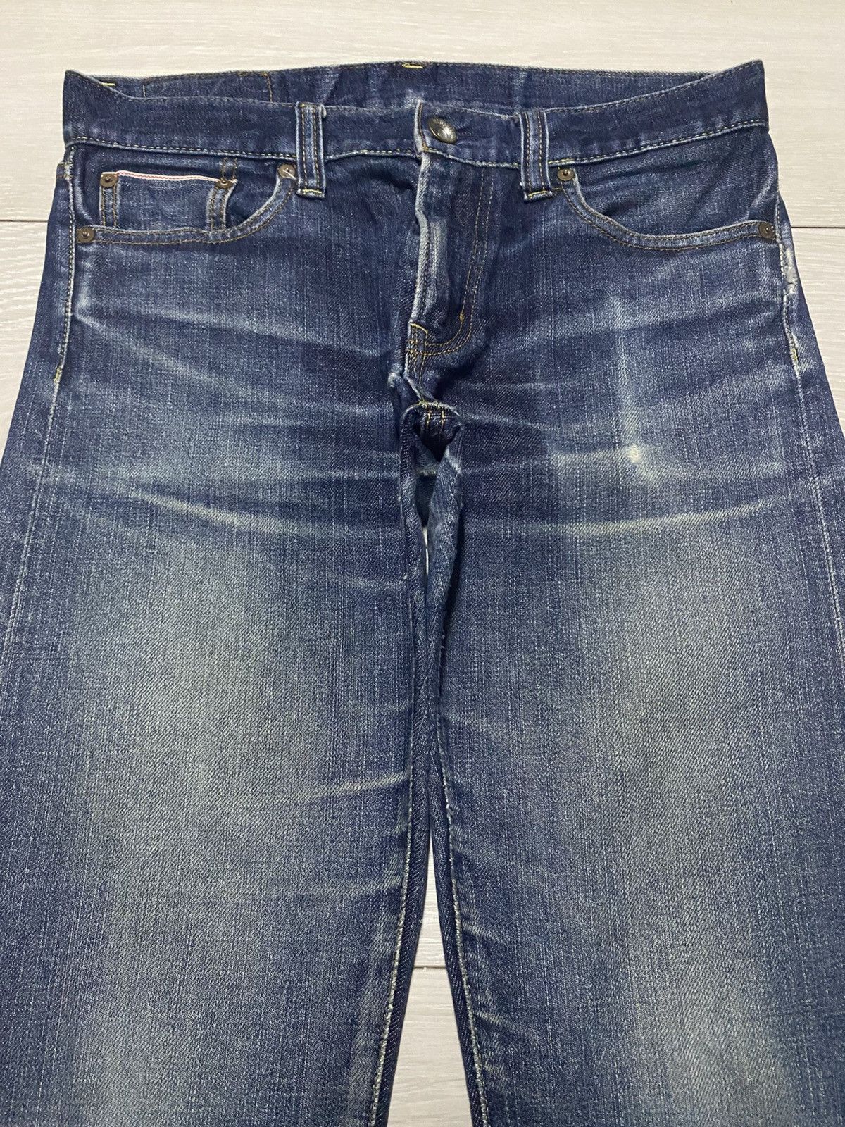 Undercover × Uniqlo Vintage Uniqlo S001 Selvedge Faded Wash Distressed Slim Jean Size US 32 / EU 48 - 3 Thumbnail