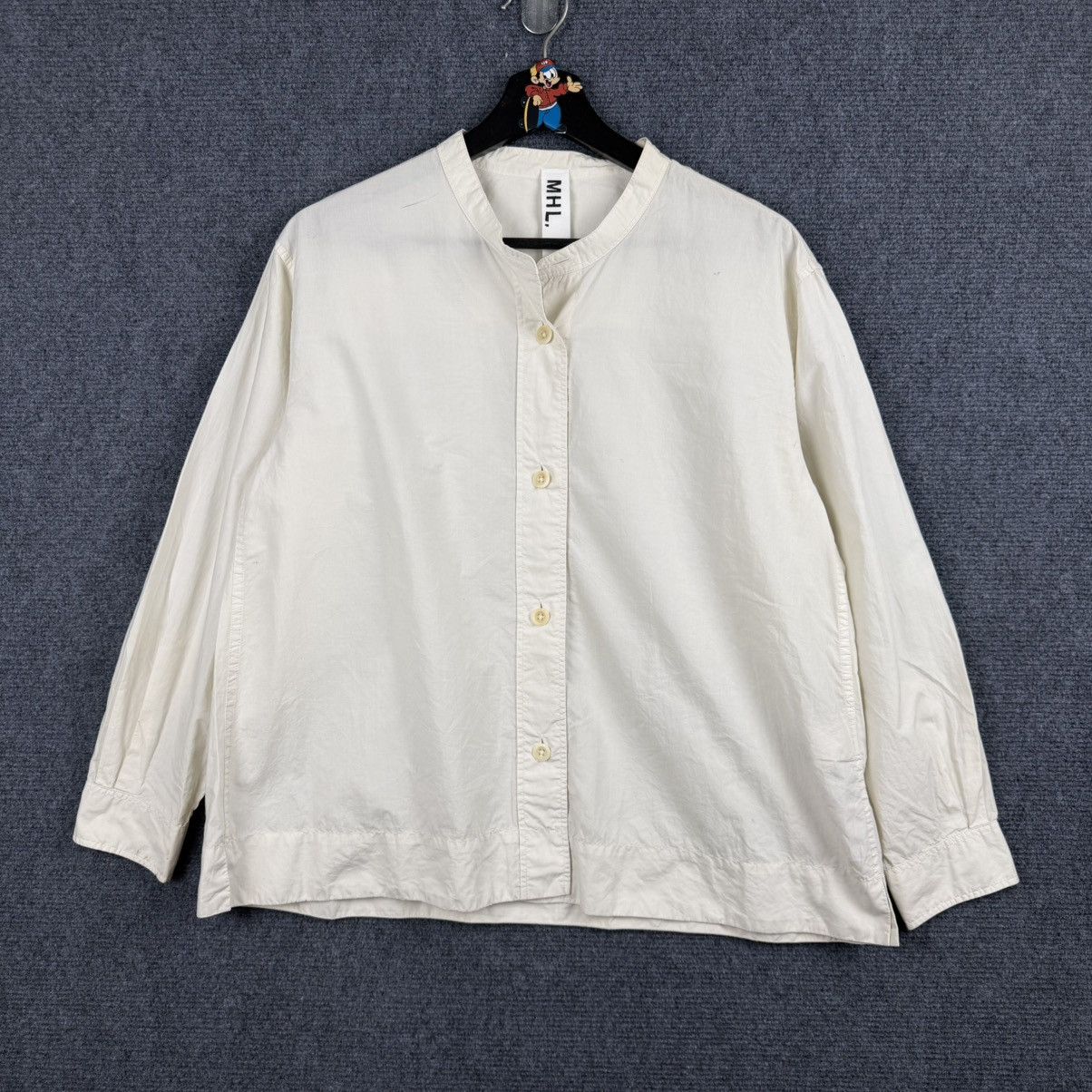 Margaret Howell MHL. by Margaret Howell Band Collar Cotton-Linen Blouse Size US M / EU 48-50 / 2 - 1 Thumbnail