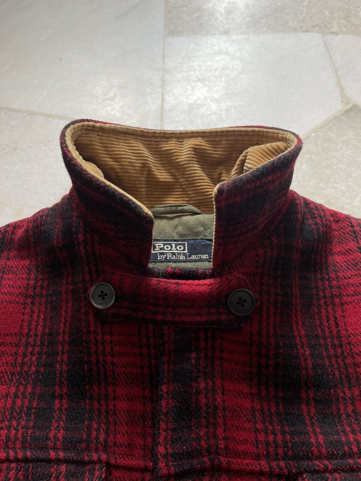Polo Ralph Lauren 90s Polo Ralph Lauren Buffalo Plaid Heavy Wool Jacket 96 Size US L / EU 52-54 / 3 - 18 Thumbnail