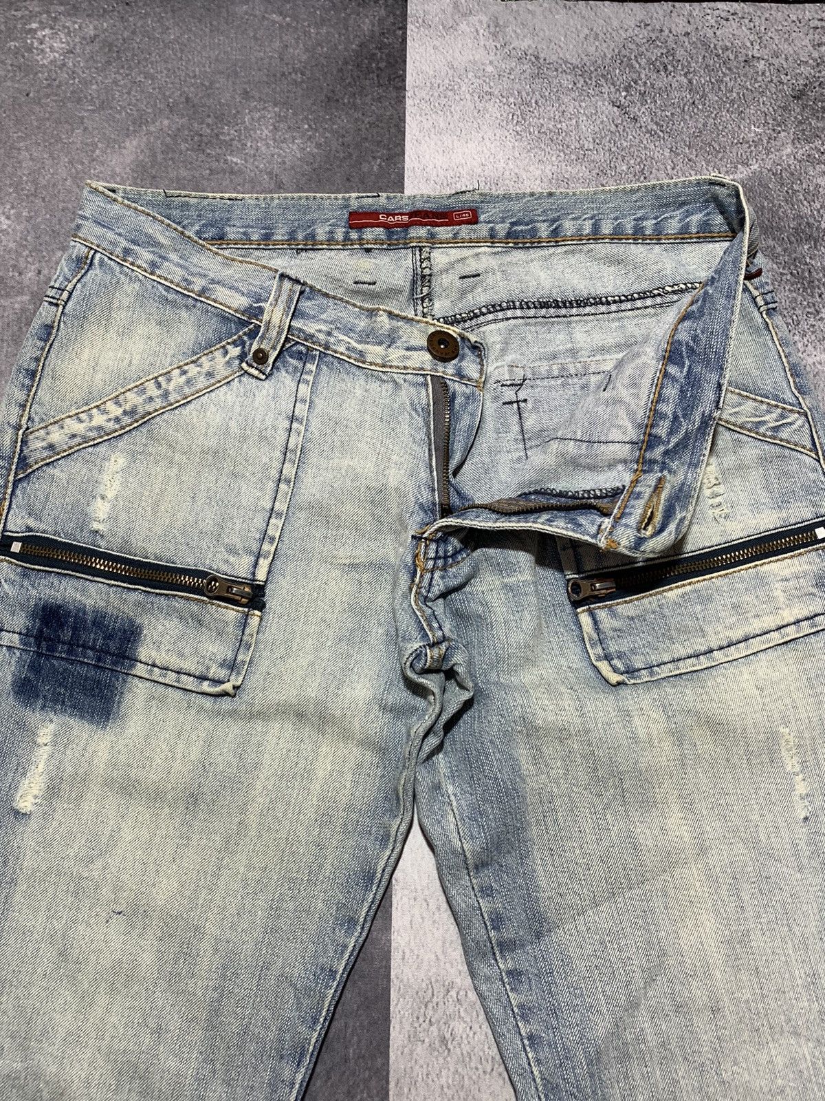 Japanese Brand × Vintage Vintage Y2KJapanese faded denim trousers streetwear size 32 Size US 32 / EU 48 - 4 Thumbnail