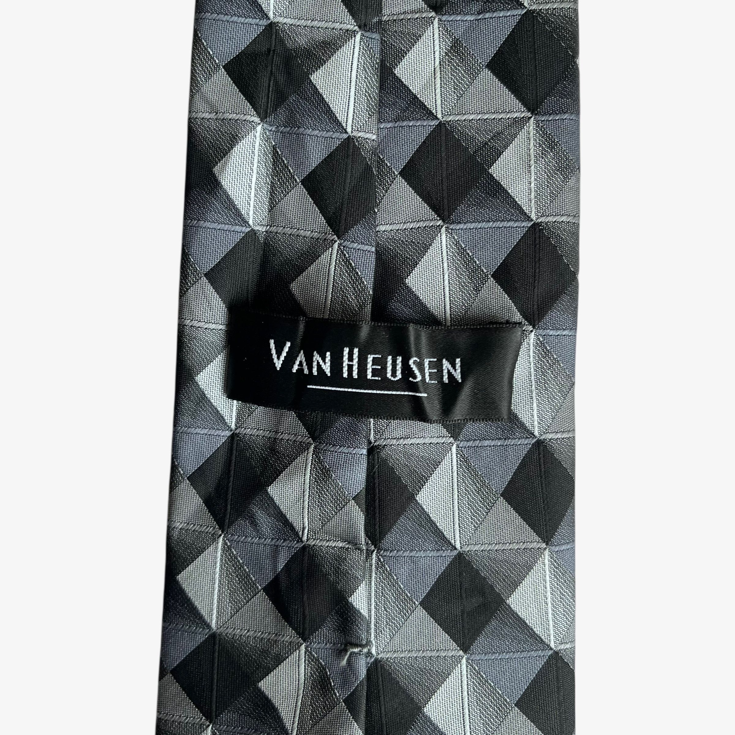 Van Heusen Vintage 90s Van Heusen Abstract Checkered Print Tie Size ONE SIZE - 2 Thumbnail