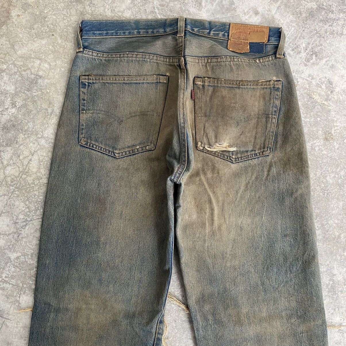 Levi's Thrashed! Vintage 90’s Levis 501 Big E Selvedge Jeans Size US 32 / EU 48 - 18 Thumbnail