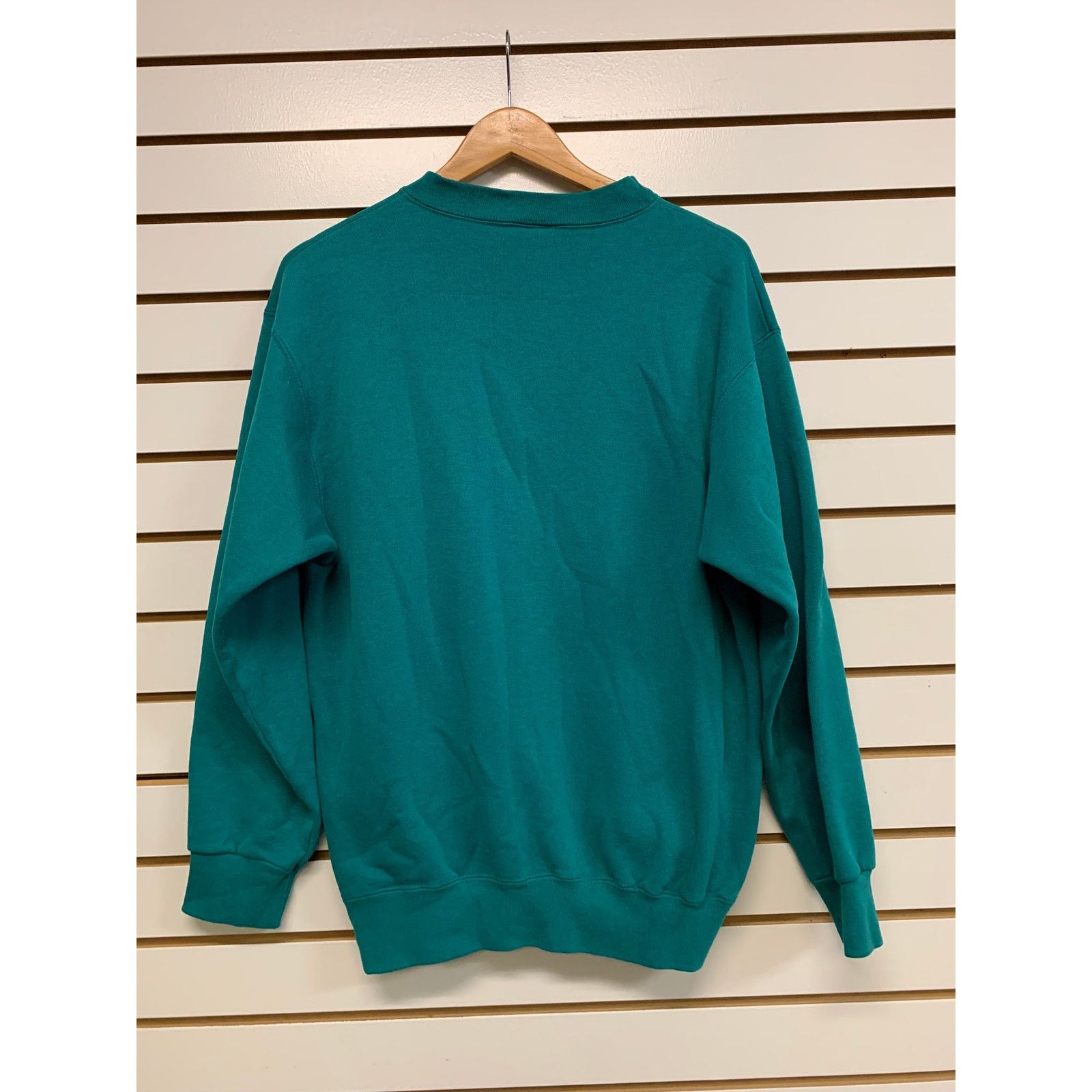 Tultex Vintage Blank Teal Sweatshirt size Large 1990s 80s Size US L / EU 52-54 / 3 - 4 Thumbnail