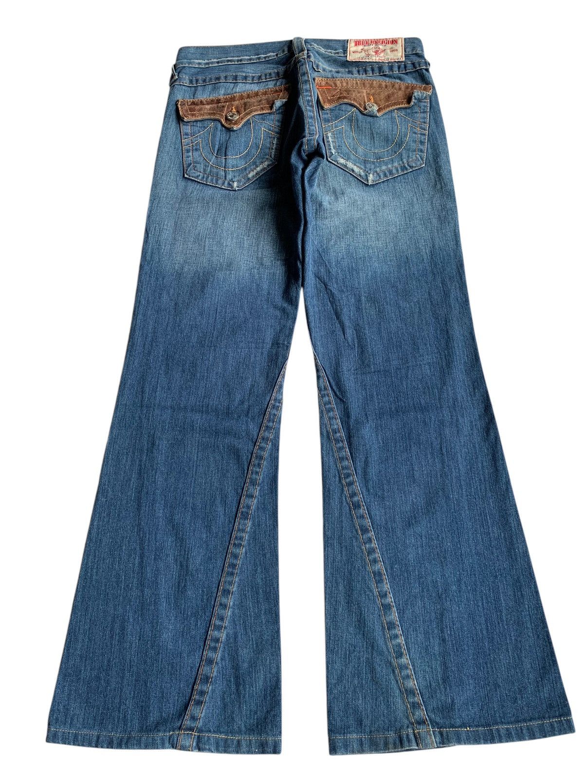 Japanese Brand FLARE 💥 TRUE RELIGION MADE IN USA PUNK STYLE DENIM JEANS Size US 34 / EU 50 - 3 Thumbnail