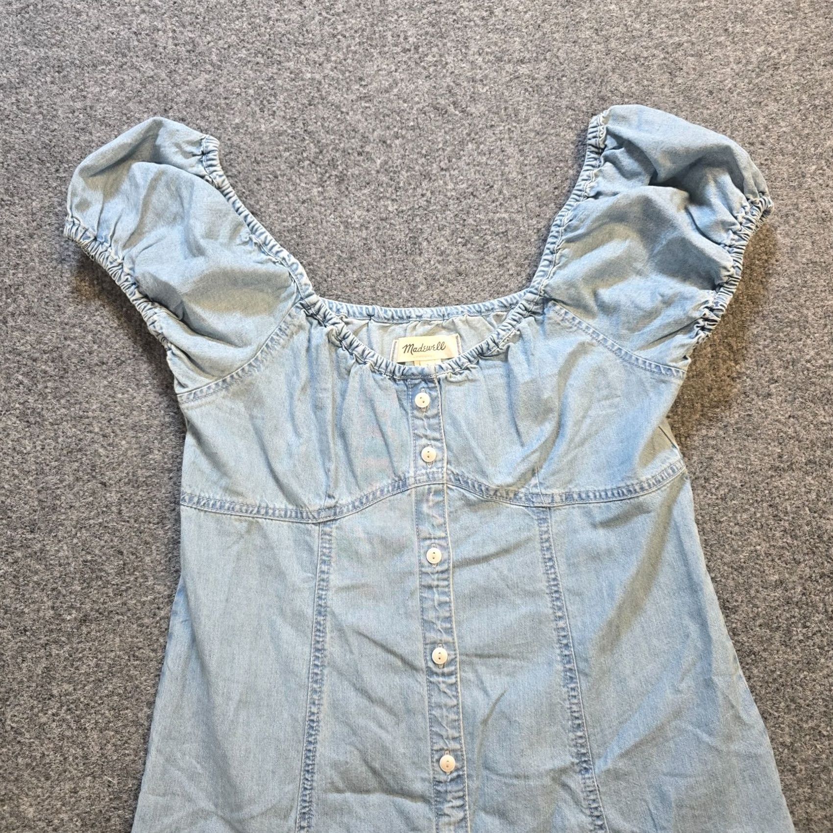 Madewell Madewell Dress Womens Size 2 Blue Chambray Denim Button Up Sheath Casual Capsule Shirt? Size XS / US 0-2 / IT 36-38 - 2 Thumbnail