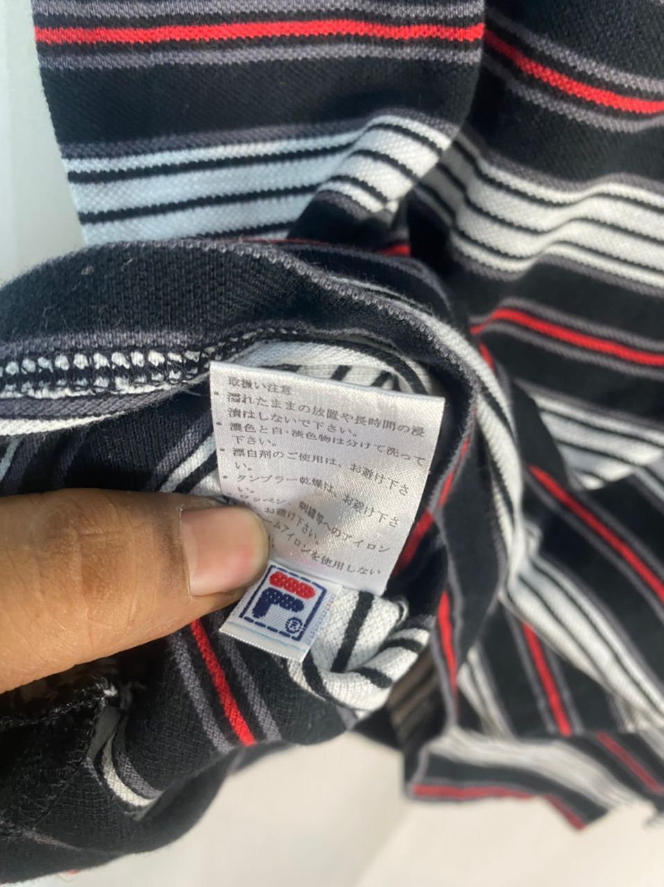 Fila Fila stripe half zipper polos shirt Size US L / EU 52-54 / 3 - 6 Thumbnail