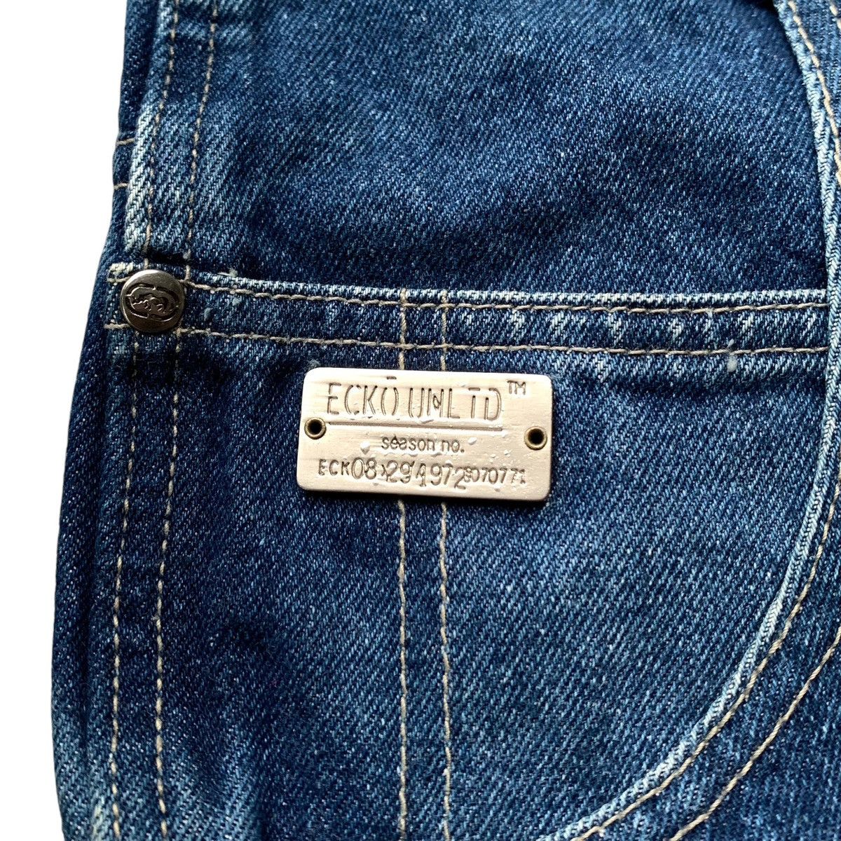 Ecko Unltd. × JNCO × Vintage Rare 1990s Ecko Unltd "Hidden Loot" Baggy Jorts Jeans Size US 36 / EU 52 - 8 Thumbnail