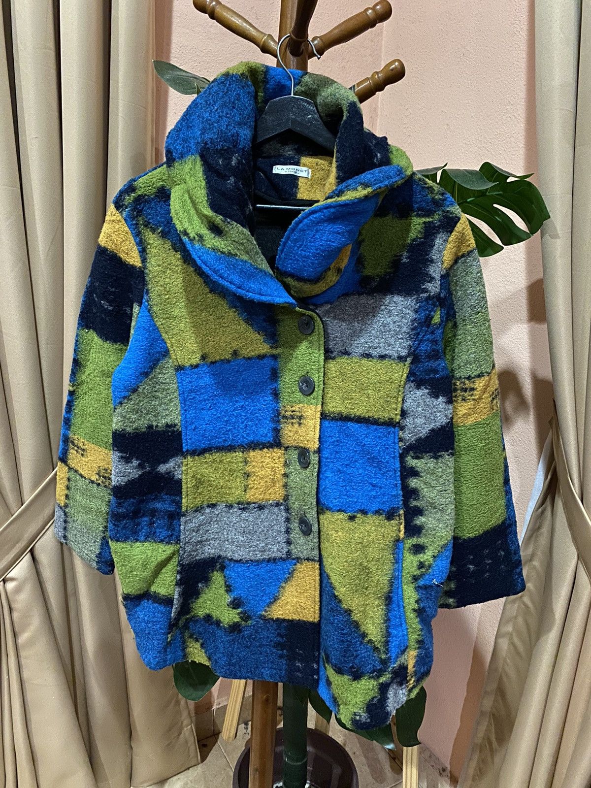 If Six Was Nine × Japanese Brand Unique Vintage La Monet Tokyo Wool Jacket Abstract Size US L / EU 52-54 / 3 - 1 Thumbnail