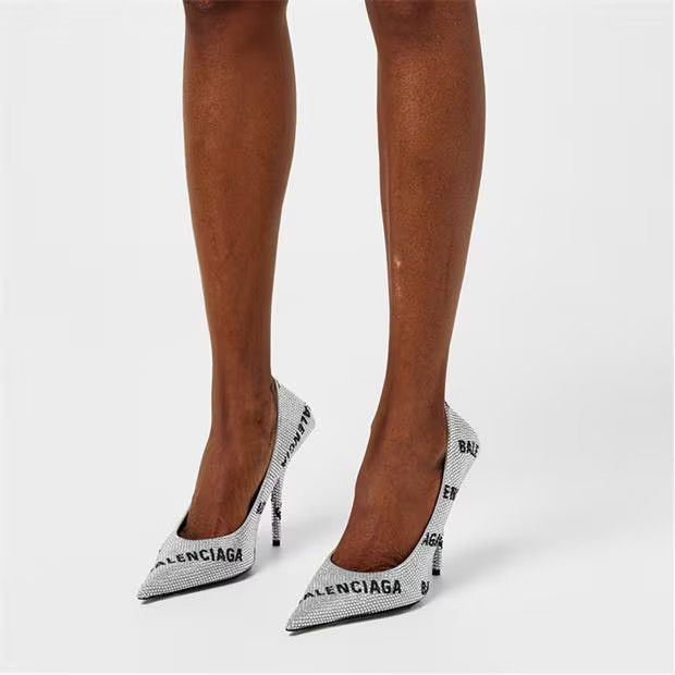 Balenciaga o1g2r1mq0924 Logo Pump in White & Black Size US 7.5 / IT 37.5 - 5 Thumbnail