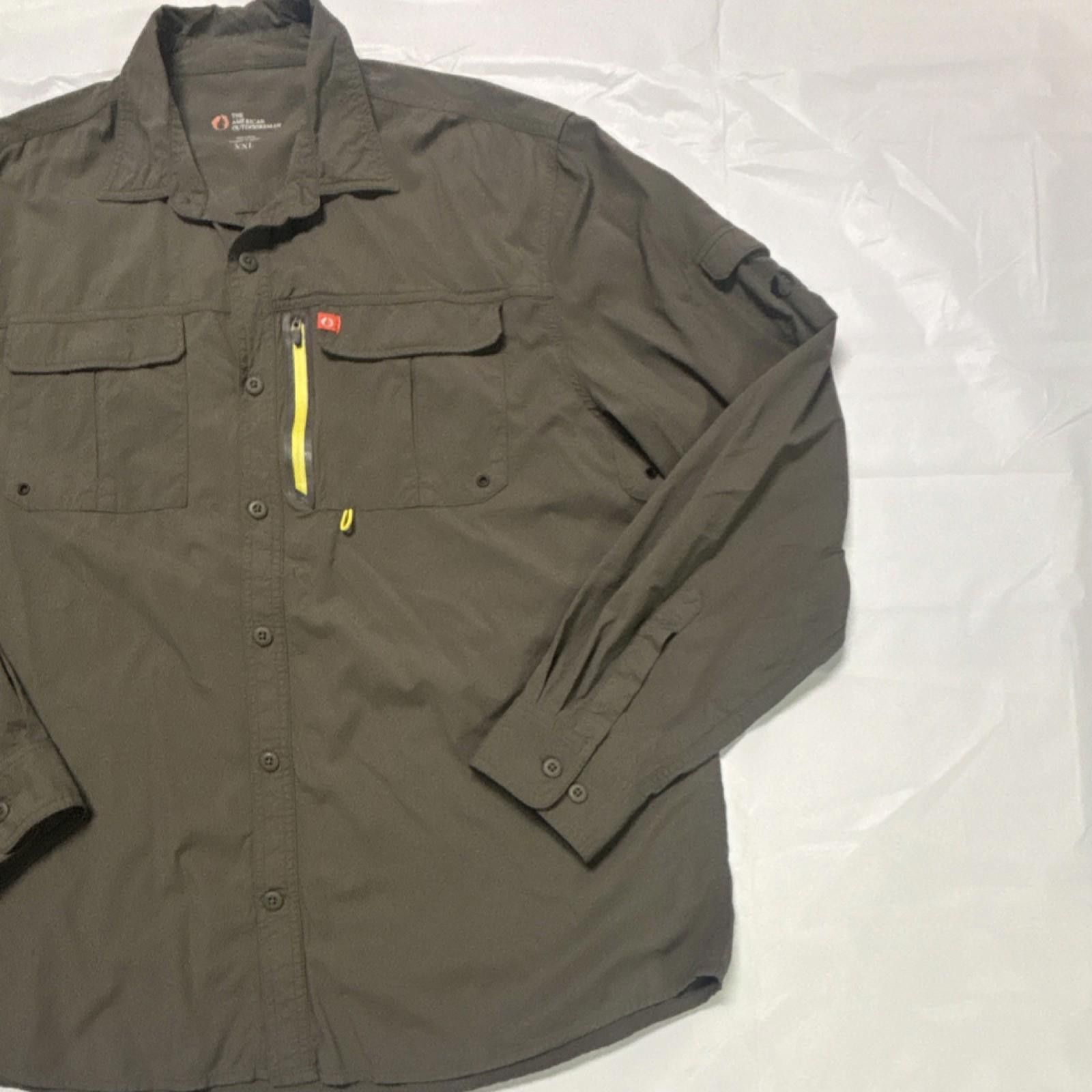 Other American Outdoorsman Button-Up Shirt Olive XXL Long Sleeve Size US XXL / EU 58 / 5 - 3 Thumbnail