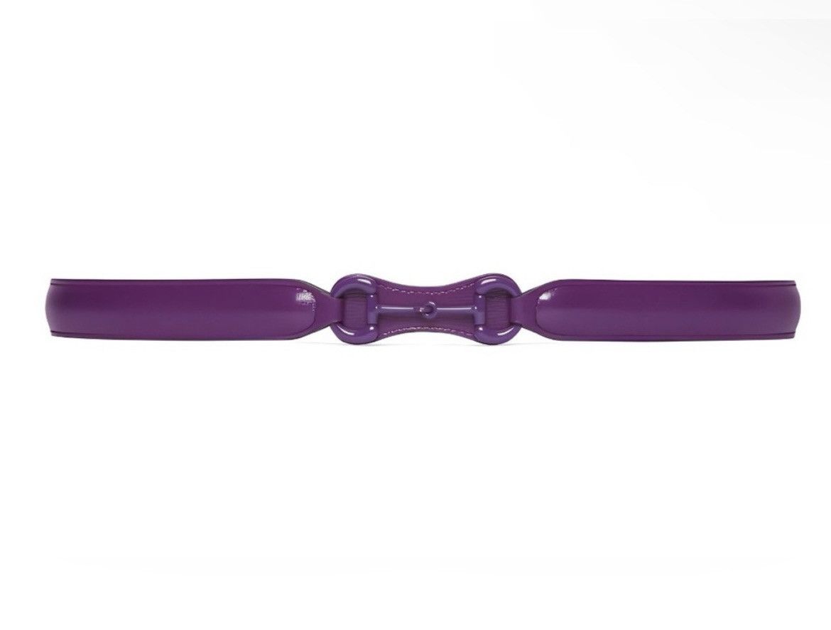 Gucci Gucci Horsebit Leather Belt Purple Size 34 - 1 Thumbnail