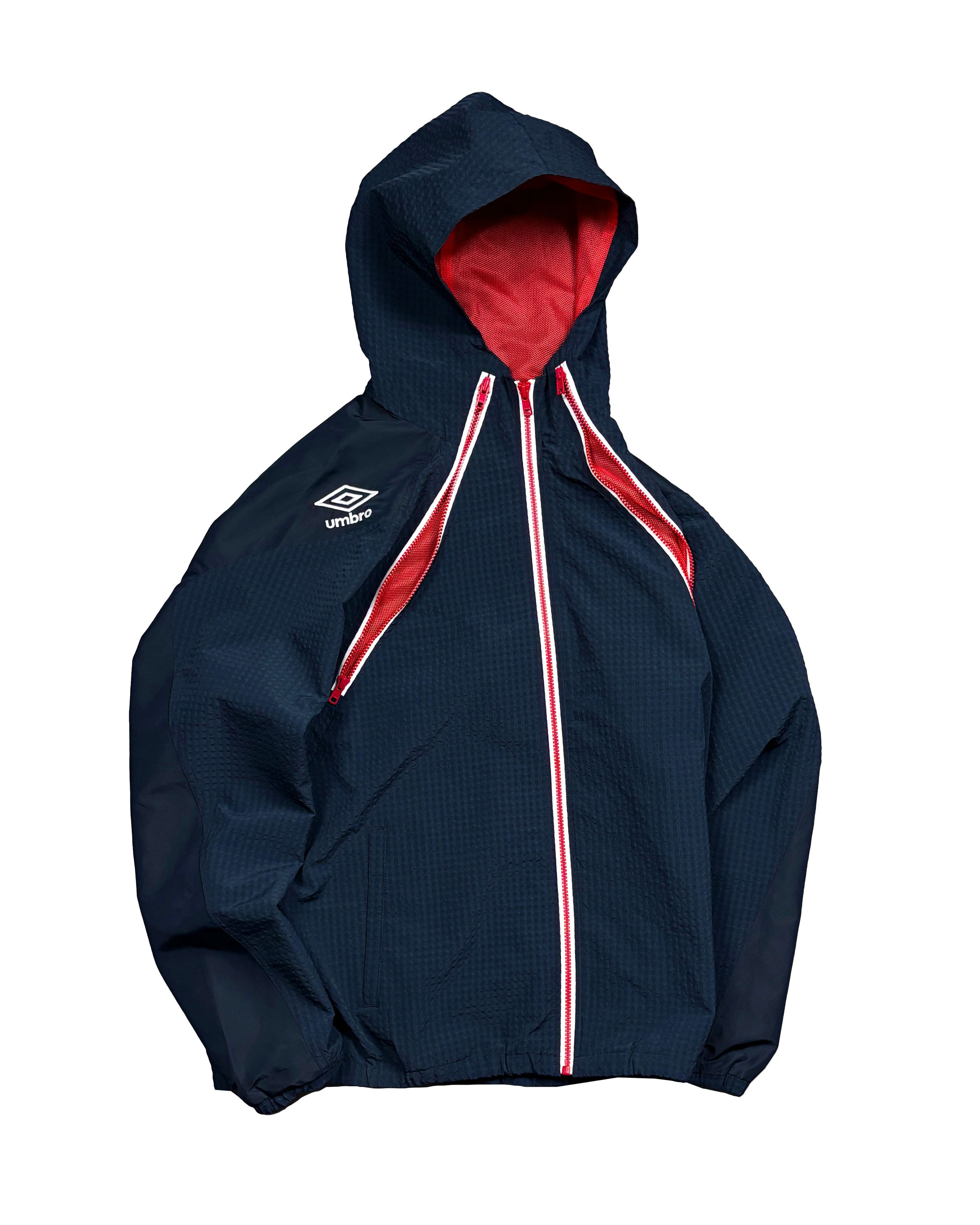 Slam Jam × Umbro Umbro Gingham Check Plaid Triple Zip Hooded Jacket Vintage Size US L / EU 52-54 / 3 - 1 Thumbnail
