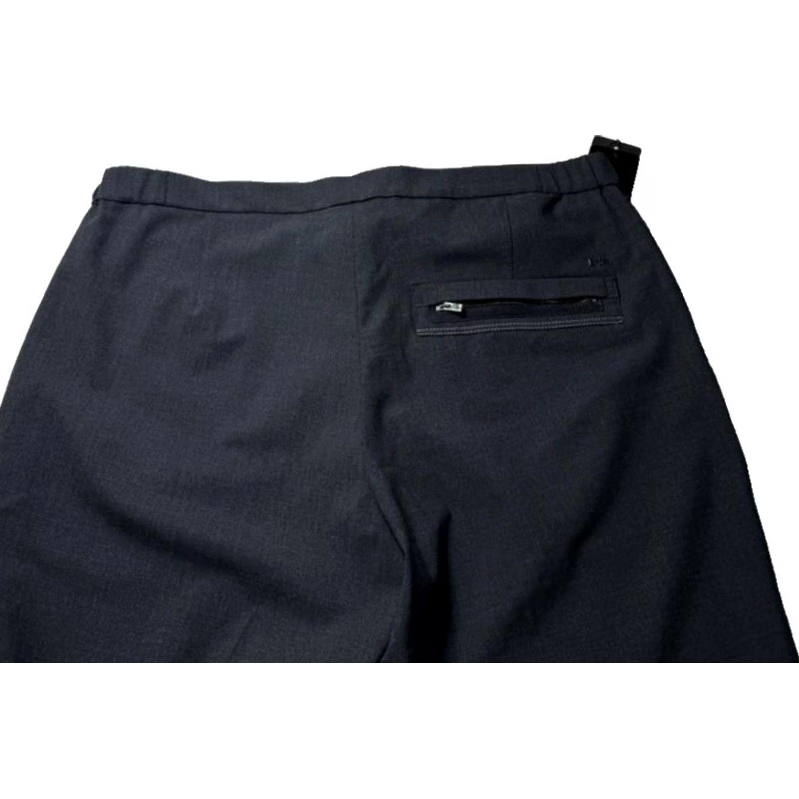 Emporio Armani Emporio Armani Men's Gray Tailored Pants Slim Fit Zip Ankle | Size 54 | Wool Front Flat Front Dress Pants Gray 34 in Inseam 32 in Regular Mens Size US 38 / EU 54 - 7 Thumbnail