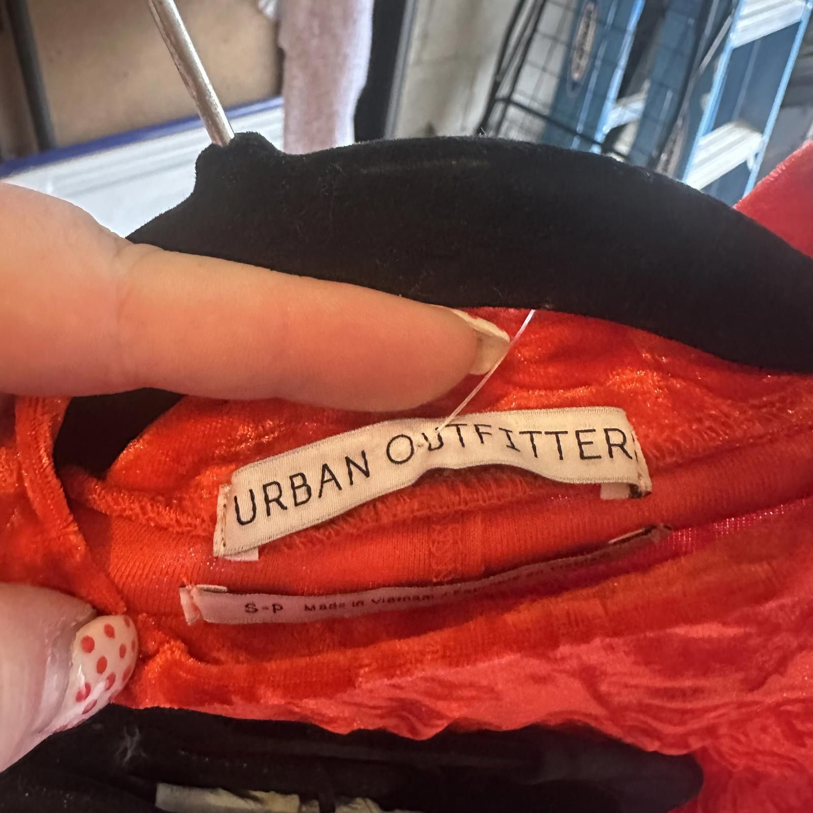 Urban Outfitters Urban Outfitters Velvet Long Sleeve Dress - Red - SP Size S / US 4 / IT 40 - 2 Thumbnail