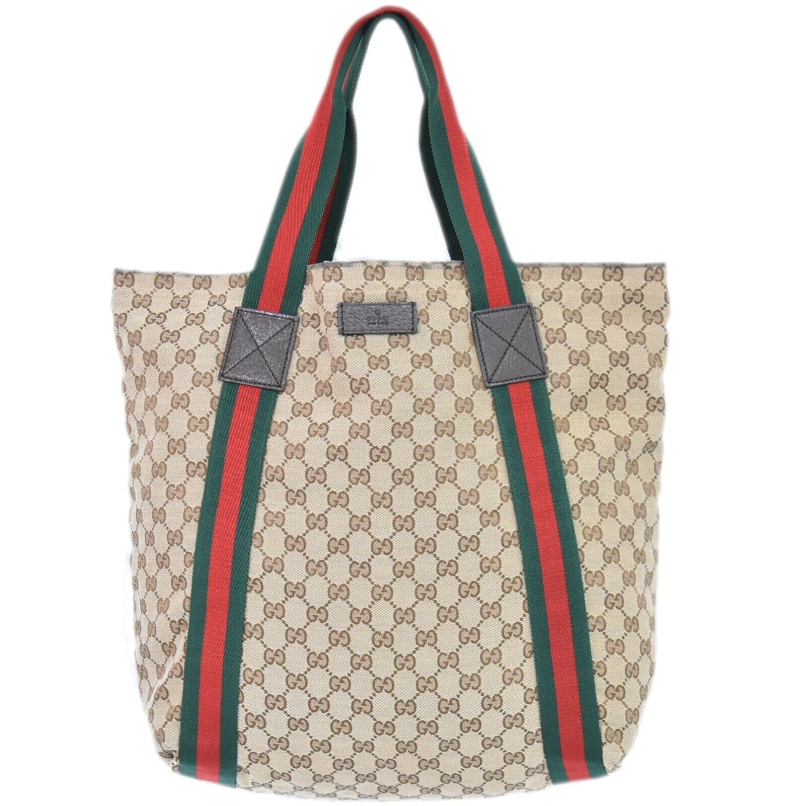 Gucci Sherry Beige Canvas Tote Bag (Pre-Owned) Size ONE SIZE - 1 Thumbnail