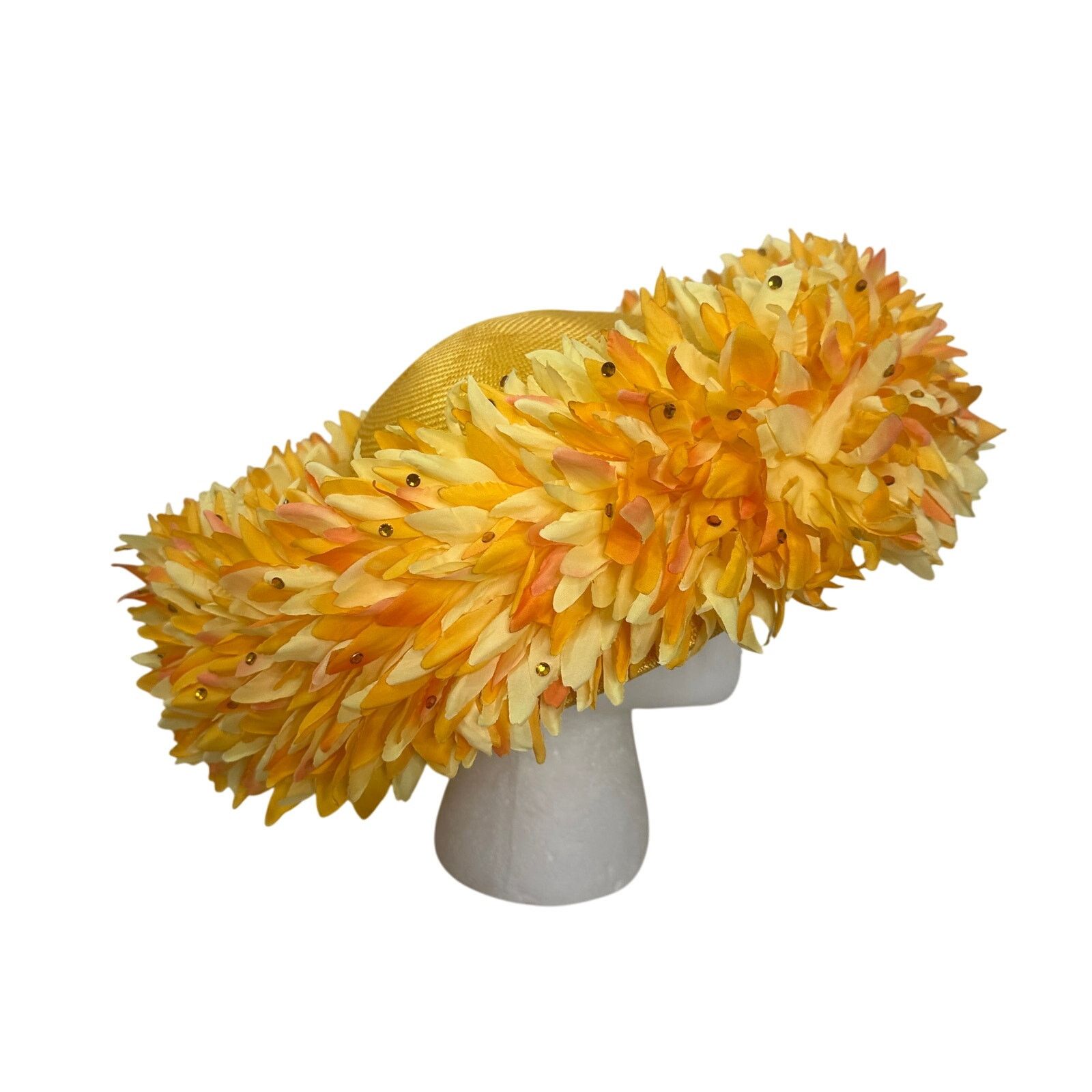 Vintage Vintage 1980s b. michael Yellow Church Derby Formal Hat Size ONE SIZE - 10 Thumbnail
