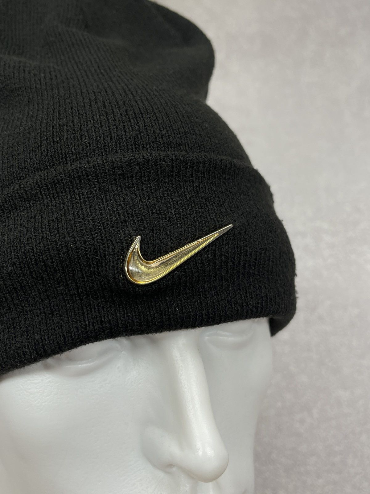 Nike Mens Nike Swoosh Beanie Hat Black Drill Y2K TECH ACG Size ONE SIZE - 3 Thumbnail