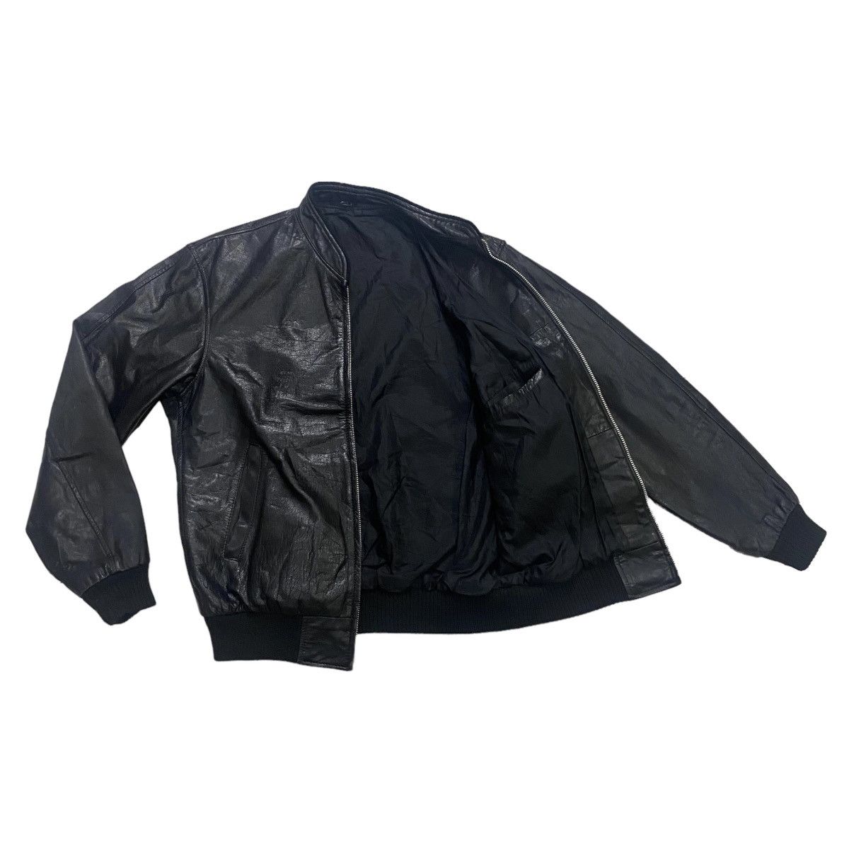 Genuine Leather Vintage 80s Bomber sheepskin leather jacket Size US M / EU 48-50 / 2 - 12 Thumbnail