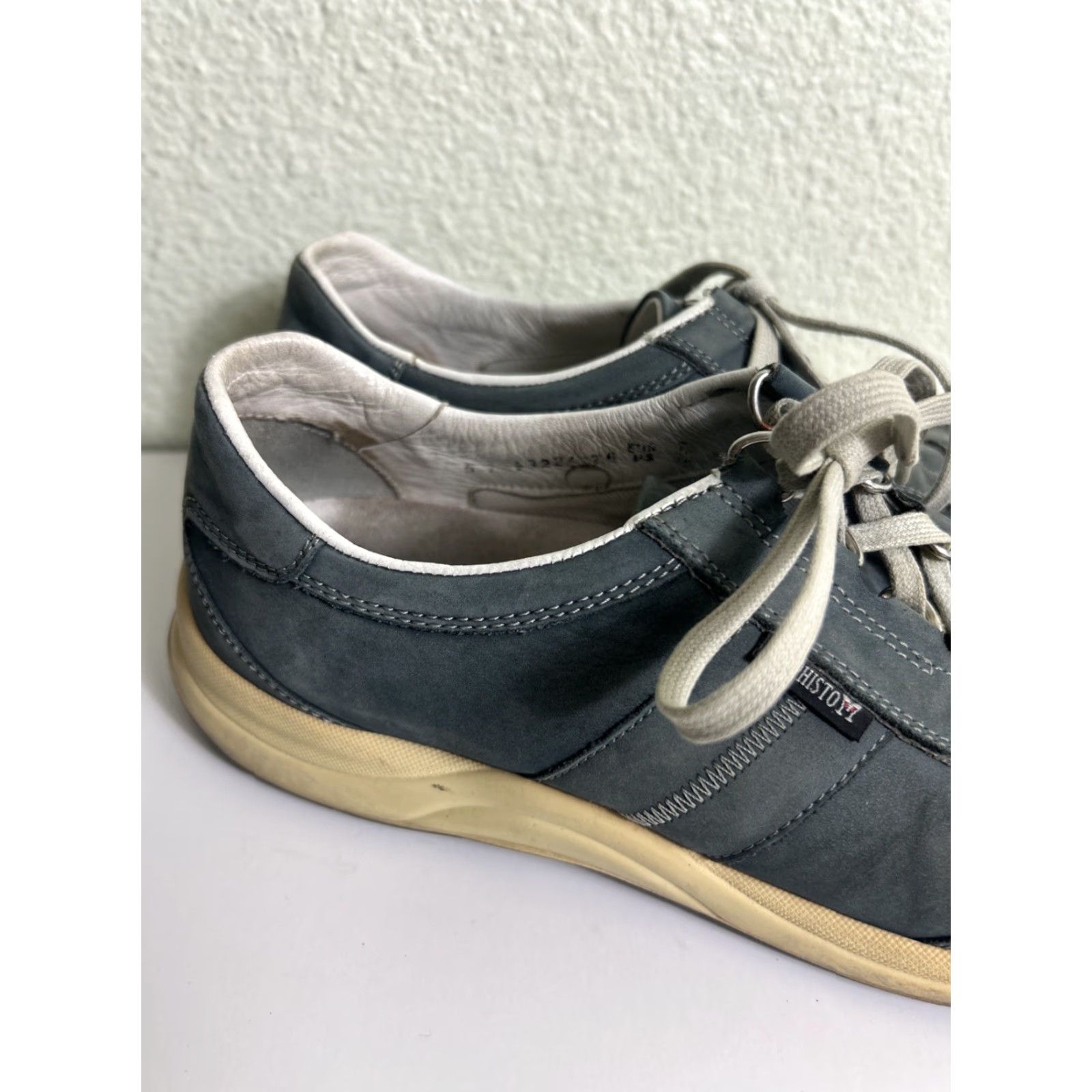 Mephisto Mephisto Womens M Blue Suede Fashion Sneakers Sz. 9.5 - Casual, Solid Blue Suede Upper, Fashion Sneakers, US 9.5 Size US 10 / IT 40 - 3 Thumbnail