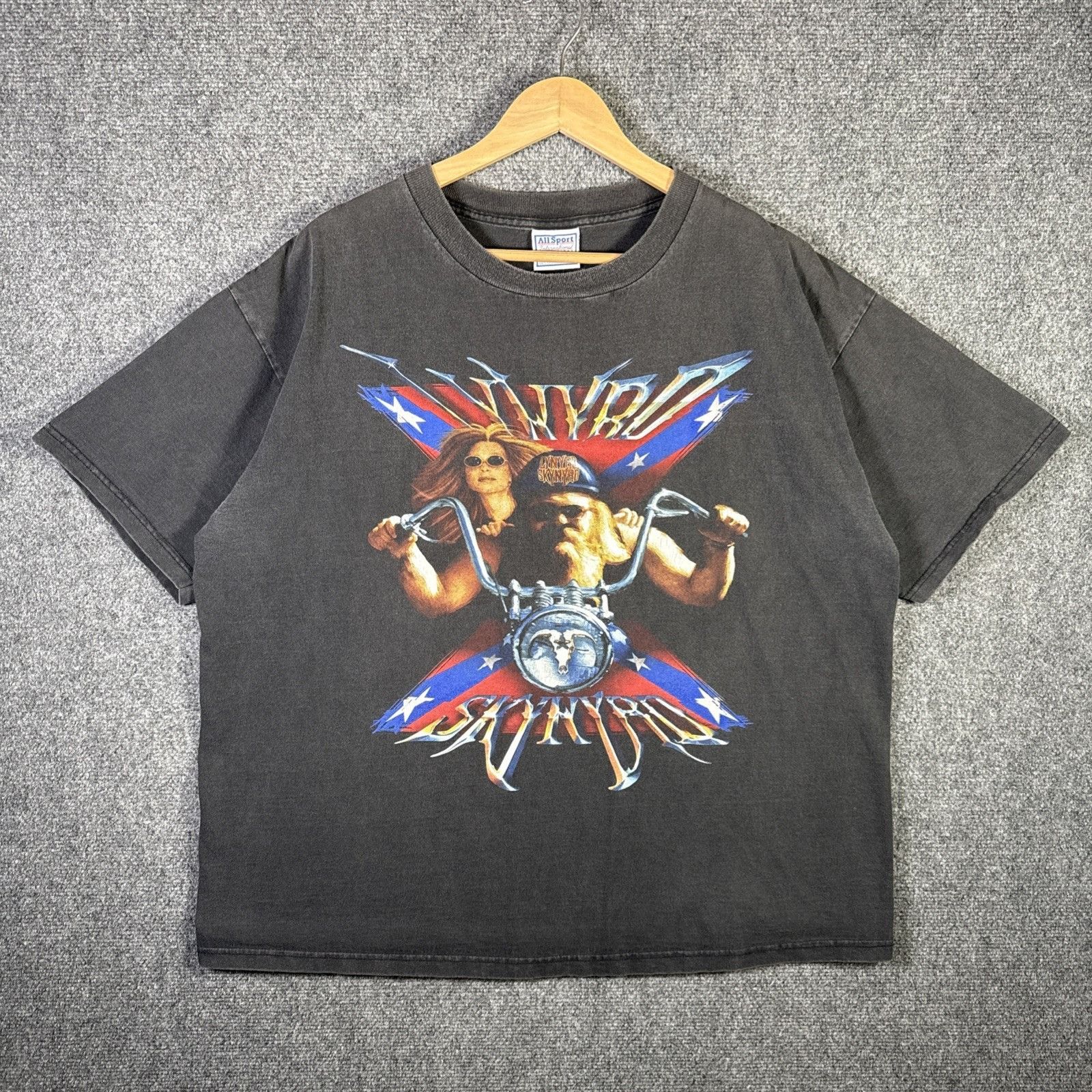 Band Tees Vintage Lynyrd Skynyrd Shirt XL Black 90s Biker Rides Size US XL / EU 56 / 4 - 1 Thumbnail