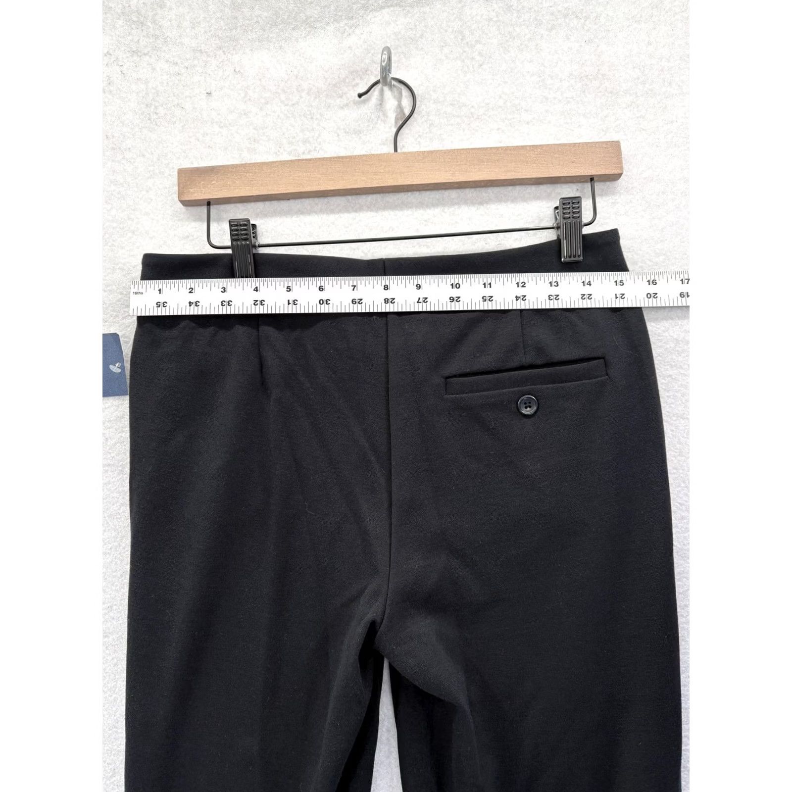 Lands' End Lands End Audrey Pants Womens 4P Black Straight Pull On Career Dress Size 27" / US 4 / IT 40 - 7 Thumbnail