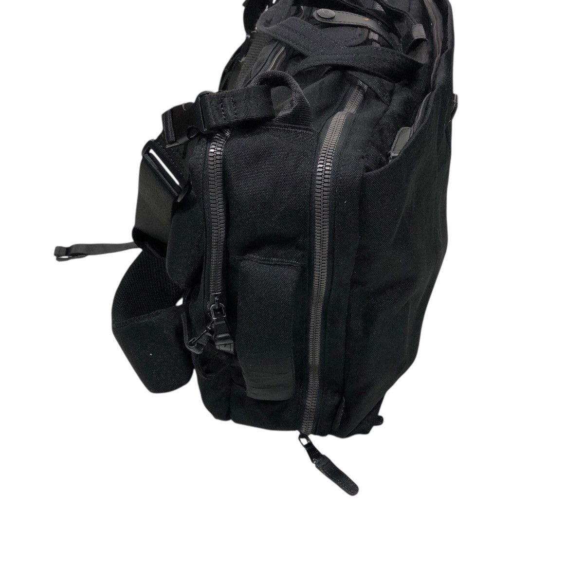 Japanese Brand 📌Rich Black Vintage Multi Use Back Pack Cordura Fabric Size ONE SIZE - 9 Thumbnail