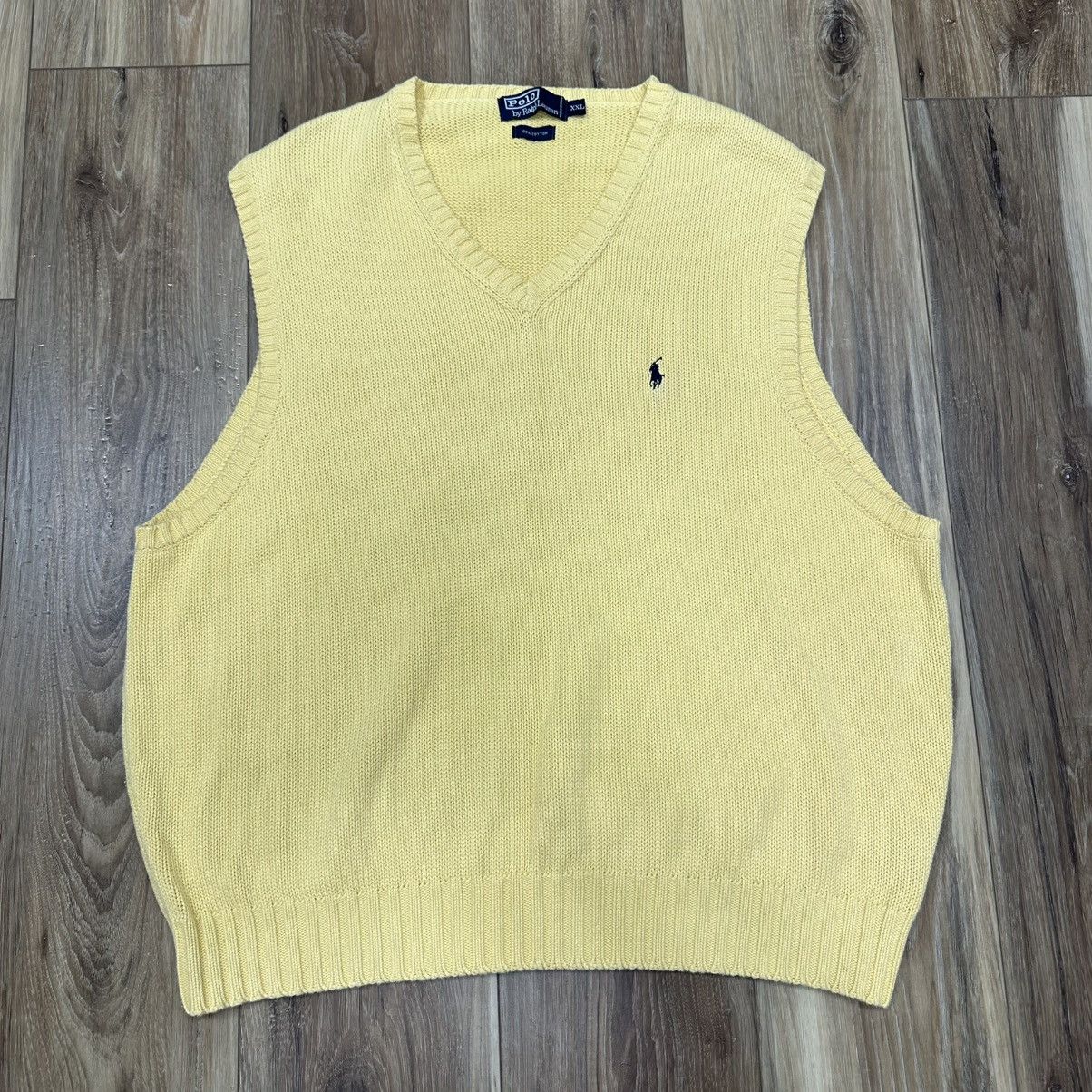 Polo Ralph Lauren Vintage 90s Polo Ralph Lauren 100% Cotton Knit Sweater Vest Size US XXL / EU 58 / 5 - 1 Thumbnail