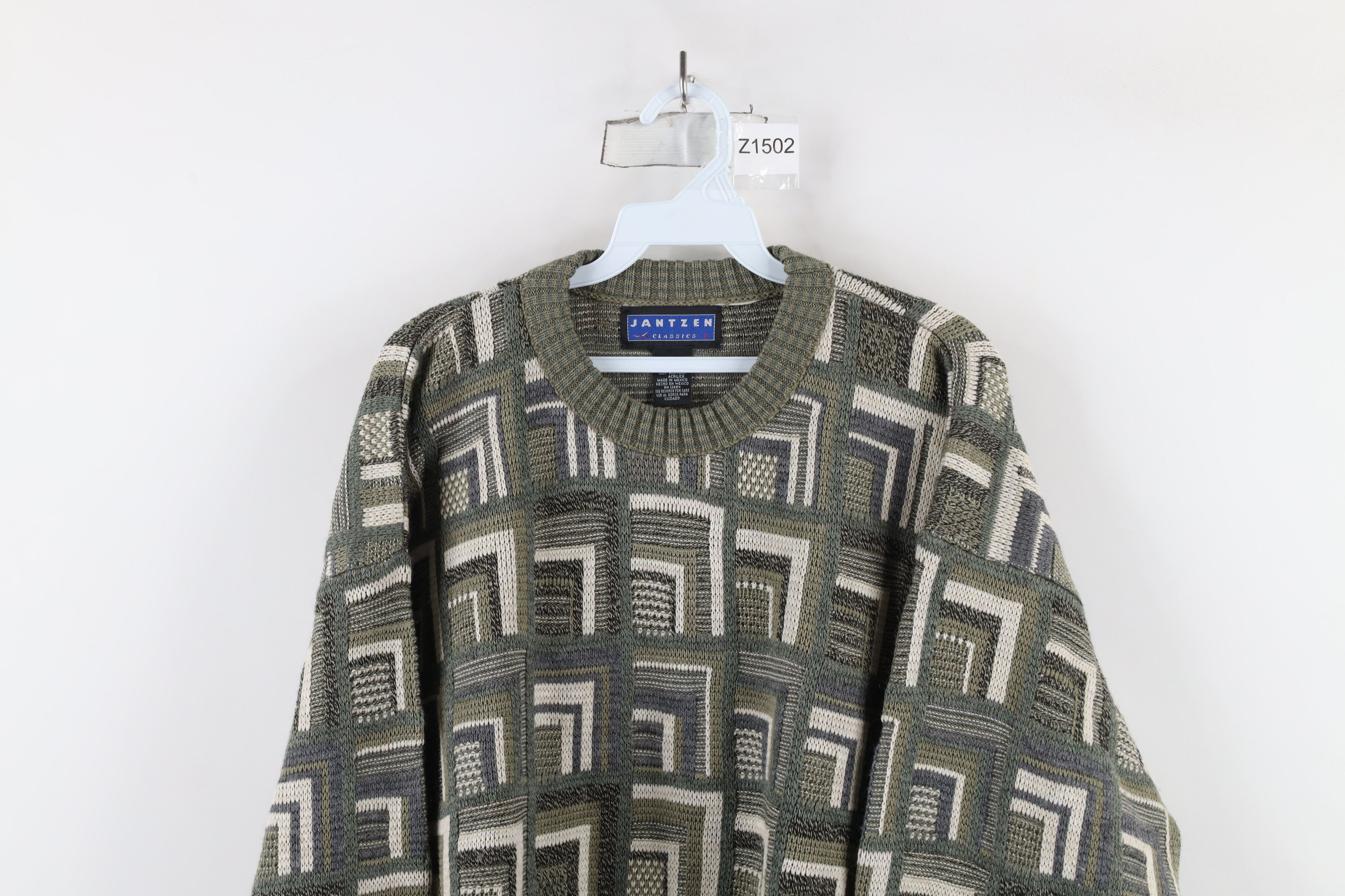 Vintage Vintage 90s Streetwear Trippy Knit Crewneck Sweater Acrylic Size US L / EU 52-54 / 3 - 2 Thumbnail