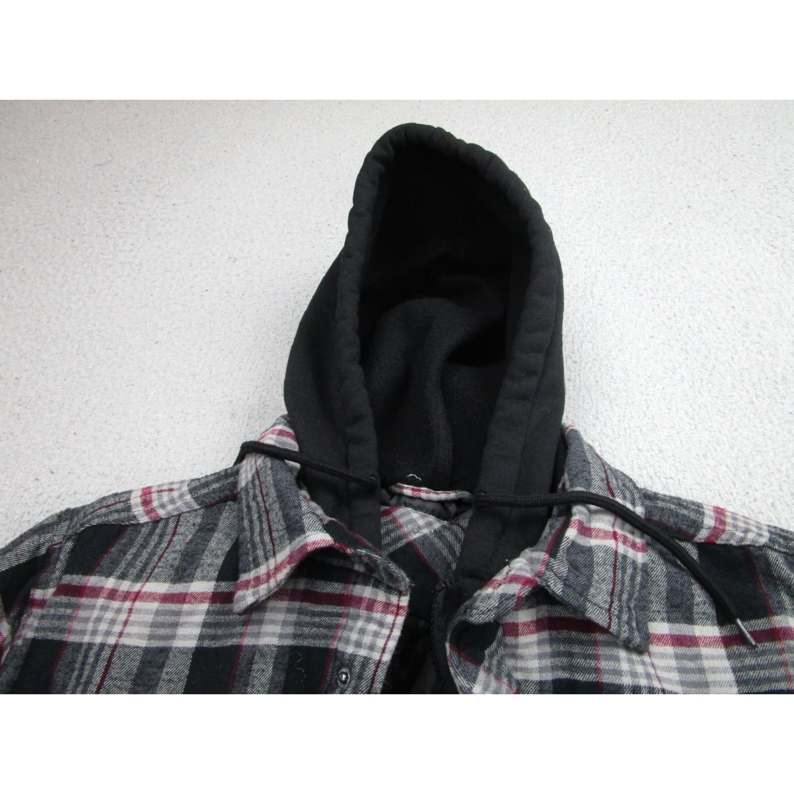 Vintage Jesse Pinkman Flannel Shirt Jacket Mens M Black Gray Hooded Quilted Lined Size US M / EU 48-50 / 2 - 4 Thumbnail