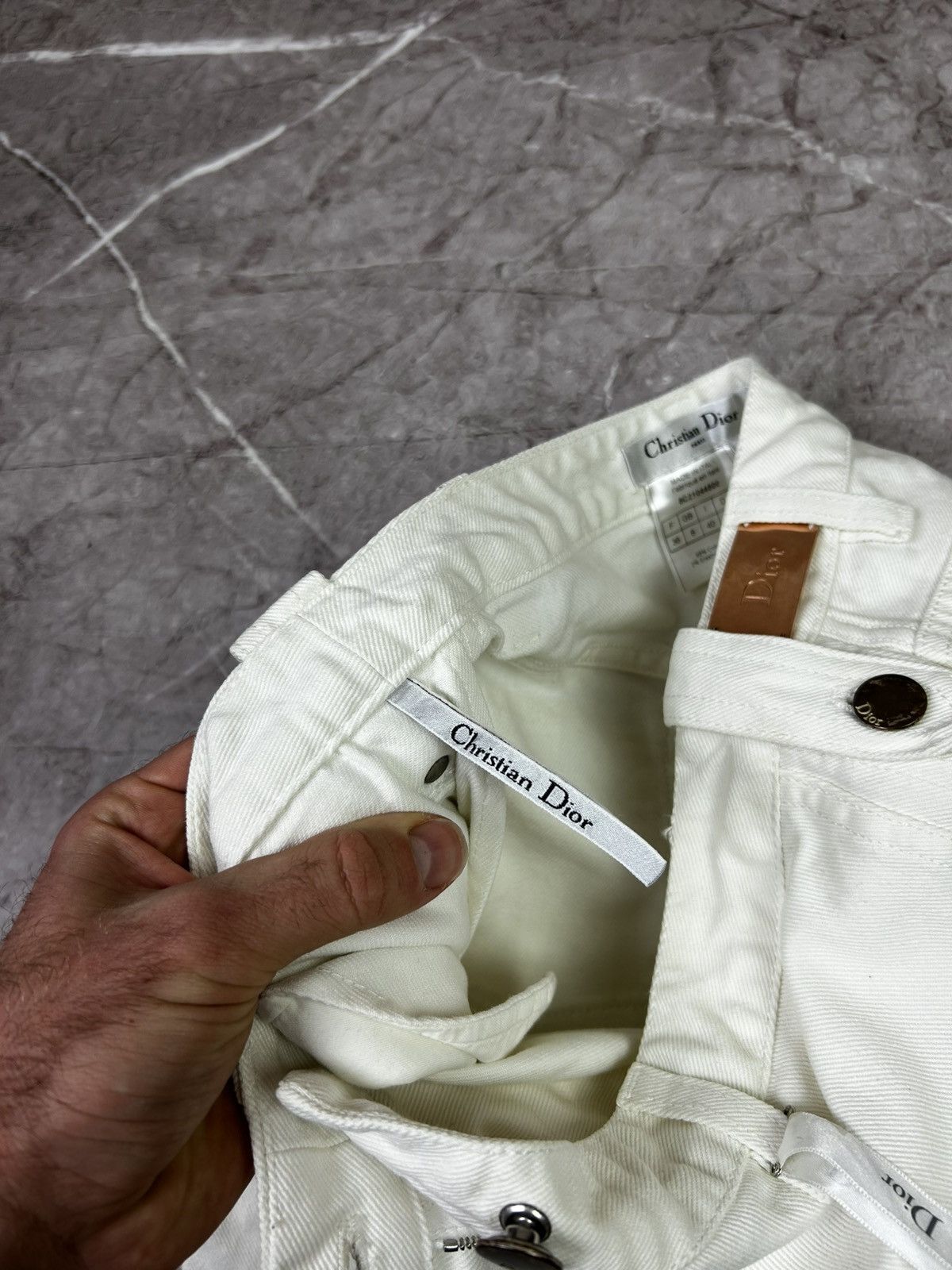 Christian Dior Monsieur × Dior Christian Dior Boutique White Cotton Pants Made In Italy Size 27" / US 4 / IT 40 - 11 Thumbnail