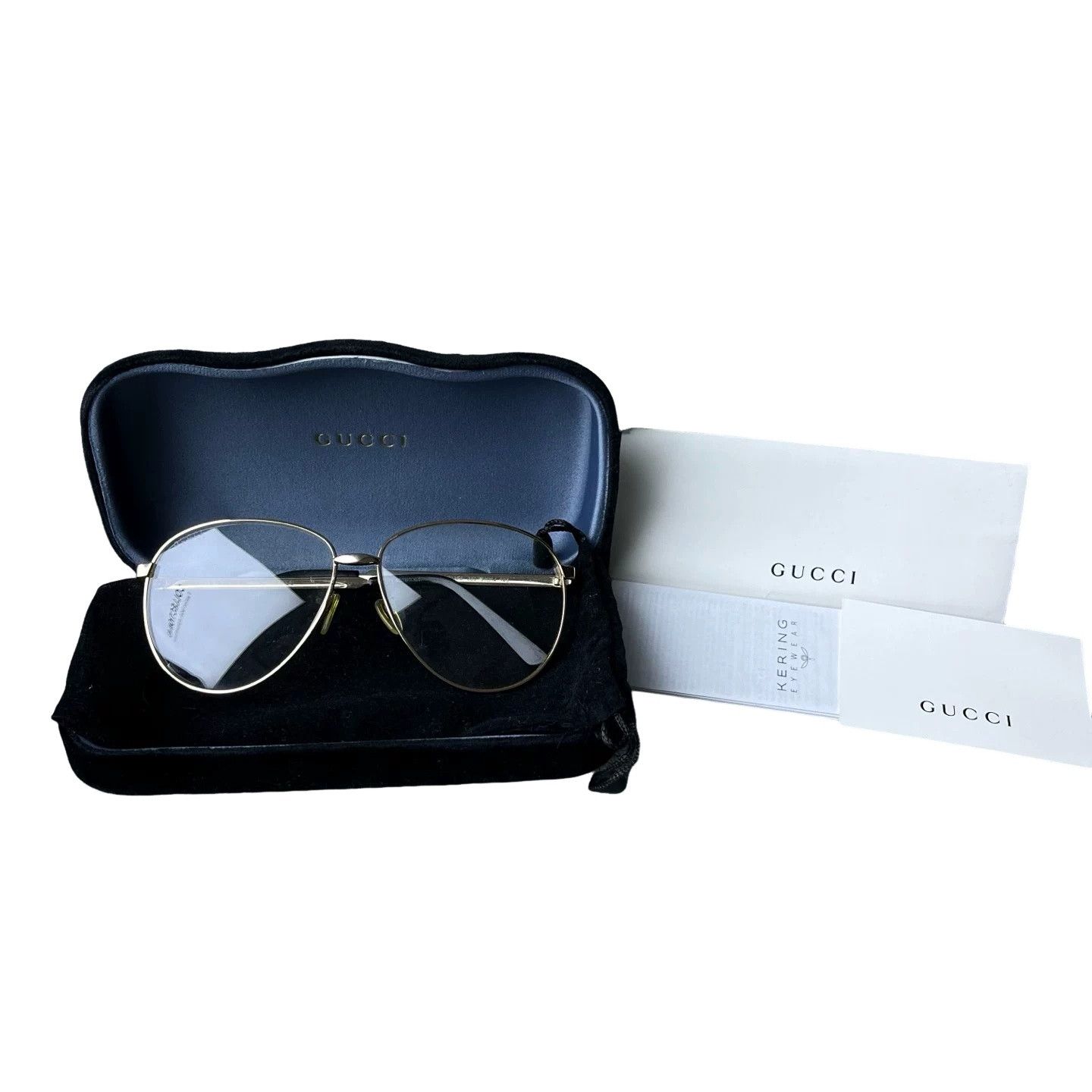 Gucci Gucci Web Stripe Round Optical Glasses ONE SIZE Size ONE SIZE - 1 Thumbnail